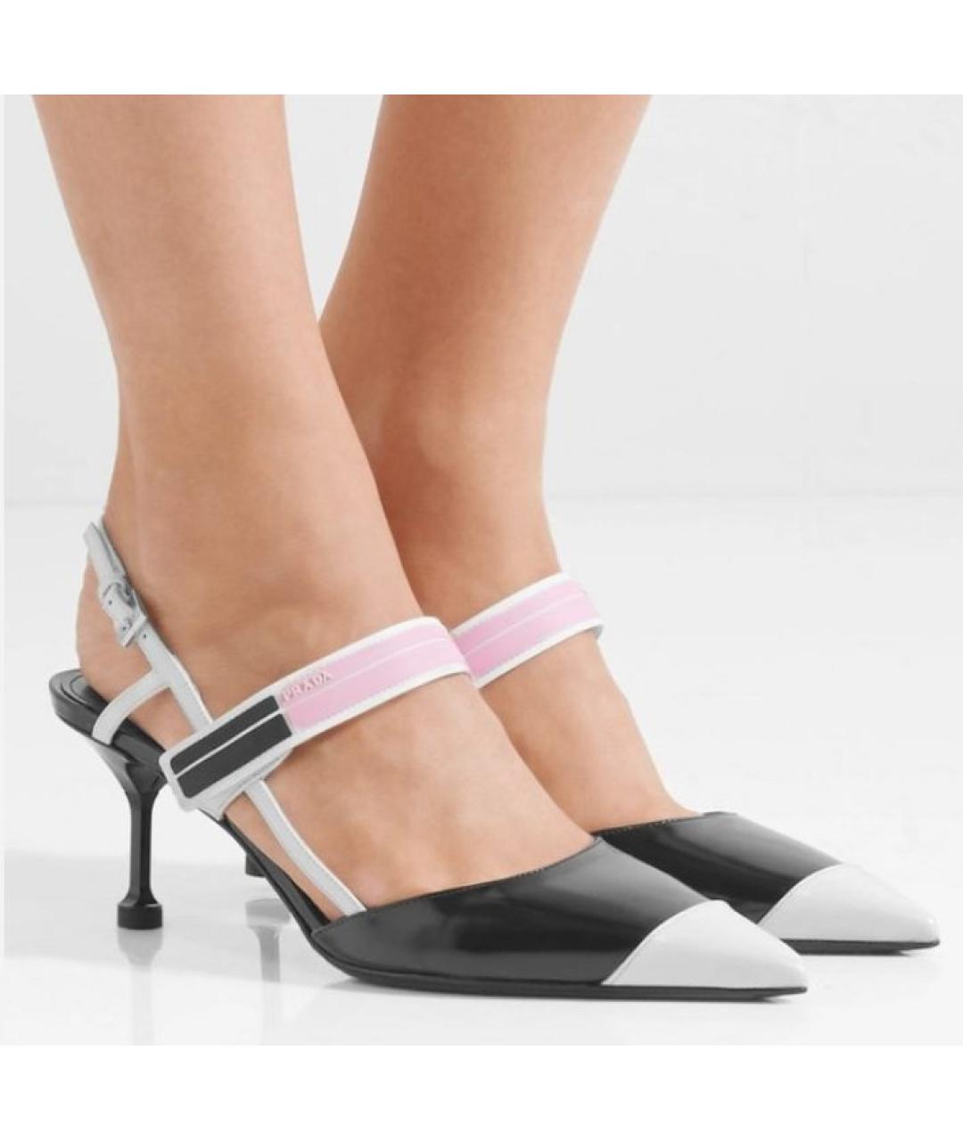 PRADA Черные кожаные туфли, фото 5