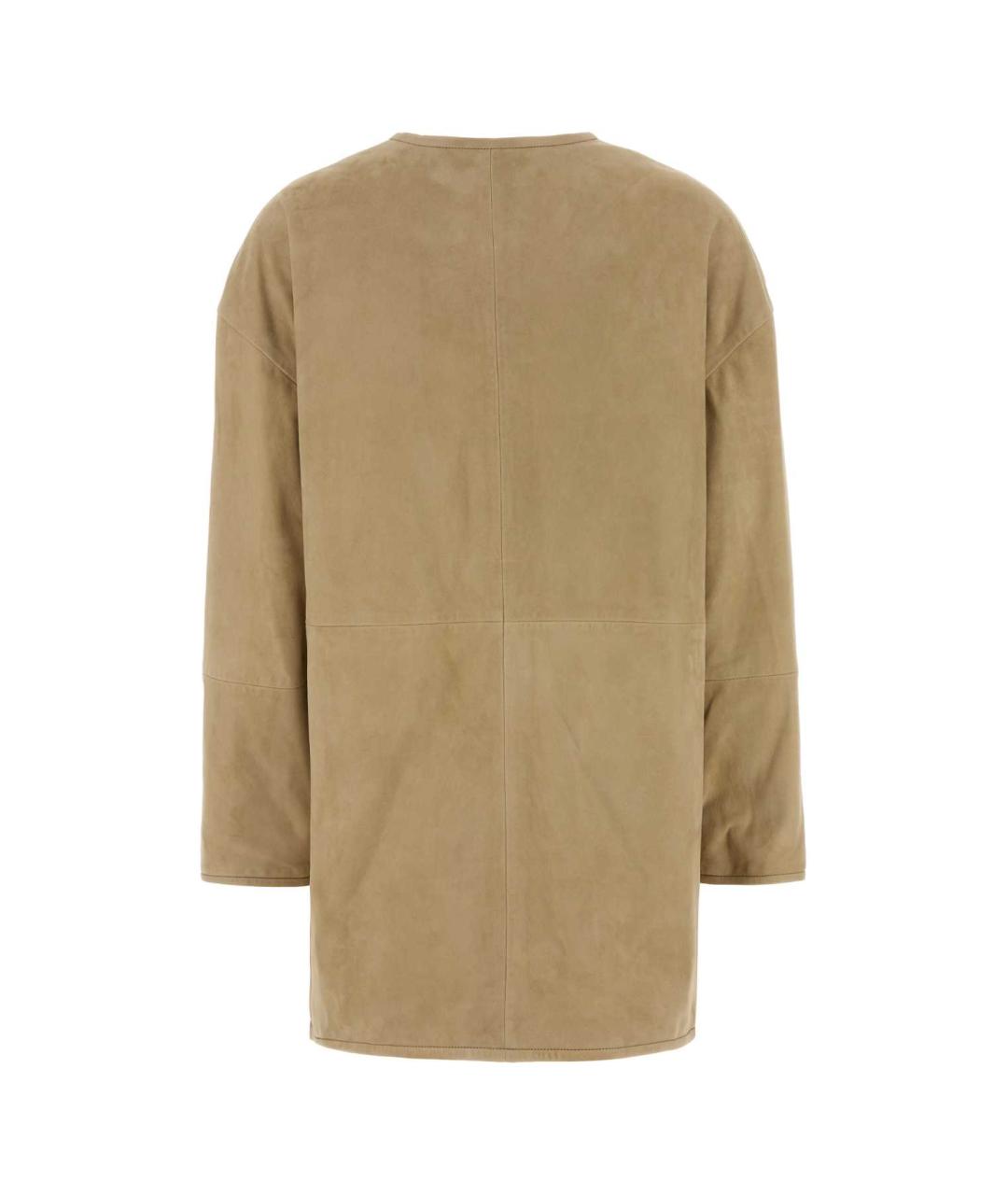 LOULOU STUDIO Бежевое замшевое пальто, фото 2