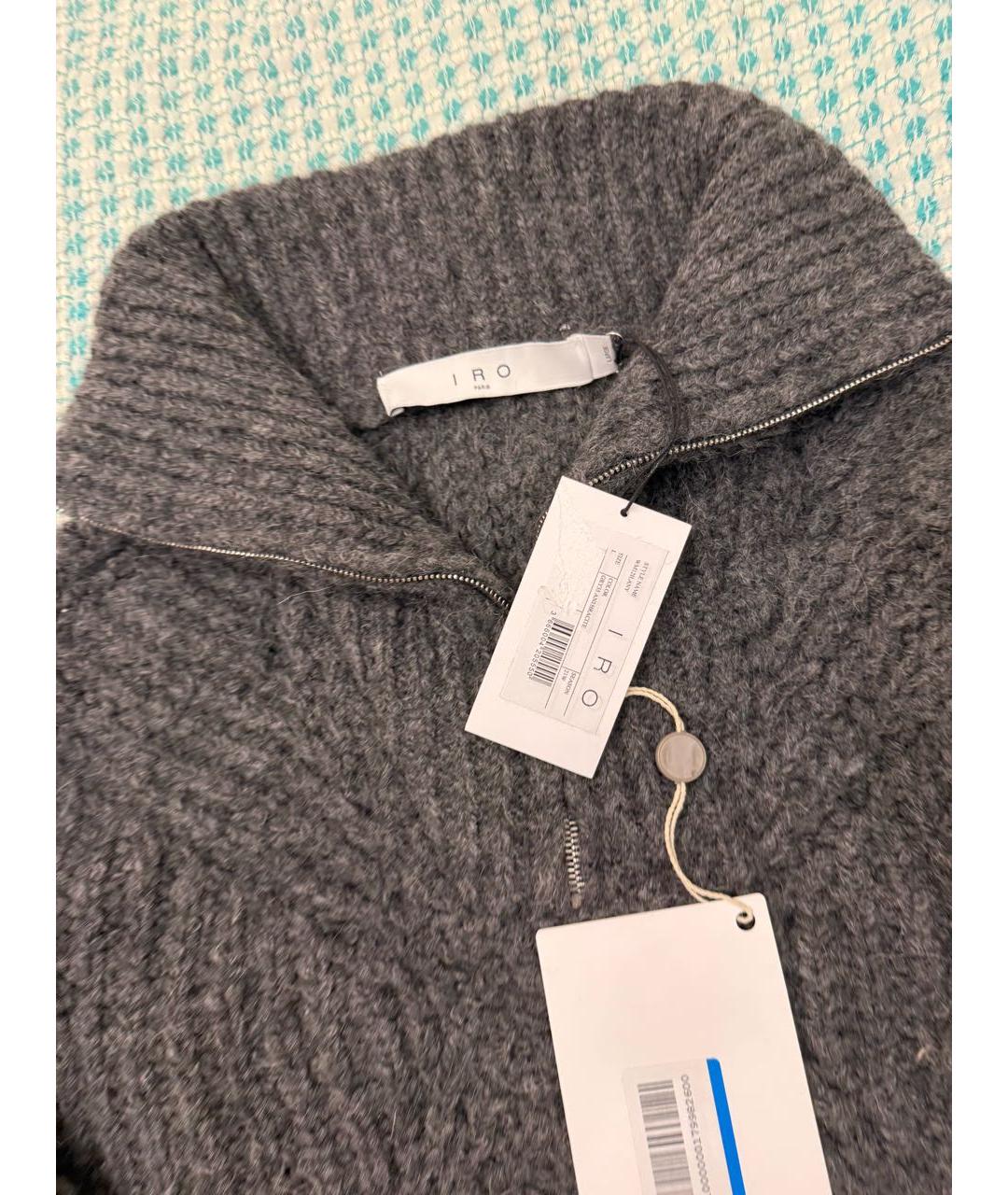 IRO Антрацитовый шерстяной джемпер / свитер, фото 3