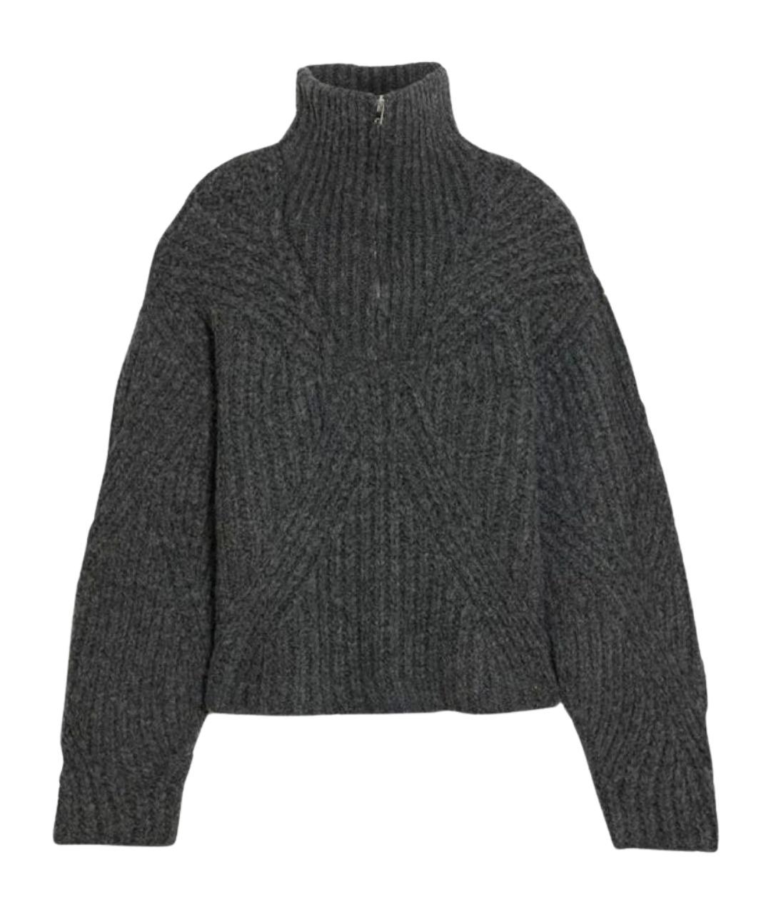 IRO Антрацитовый шерстяной джемпер / свитер, фото 1