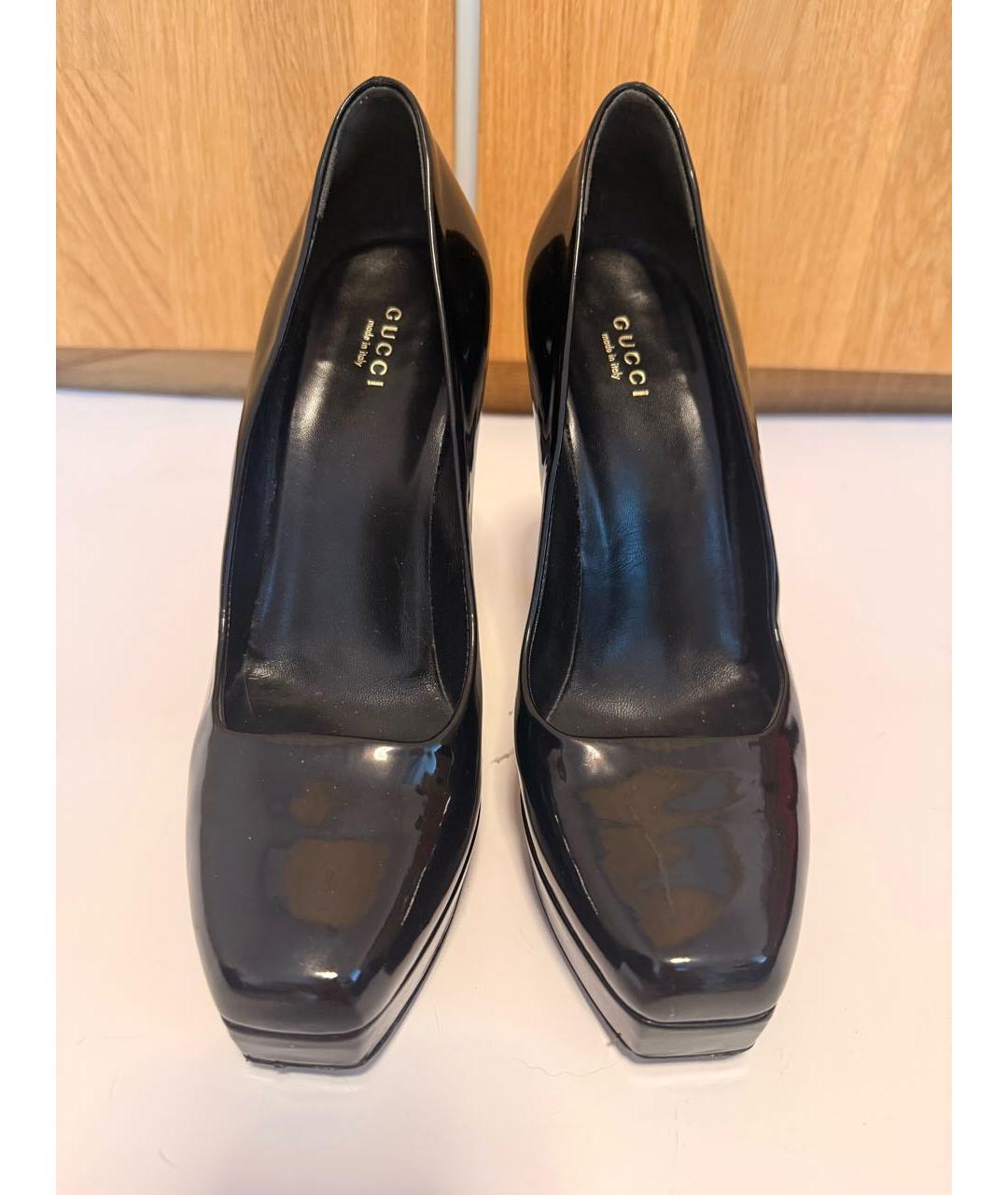 GUCCI Черные туфли из лакированной кожи, фото 2