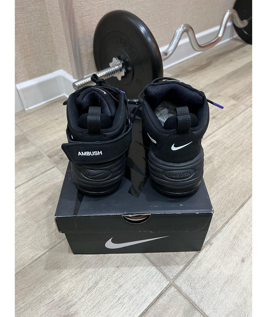 NIKE Черные нубуковые высокие кроссовки / кеды, фото 5