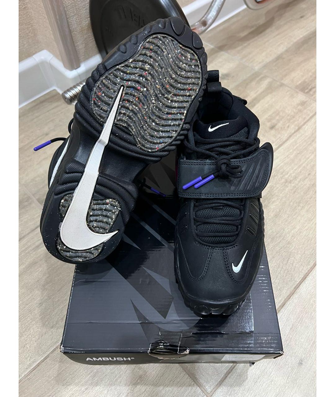 NIKE Черные нубуковые высокие кроссовки / кеды, фото 6