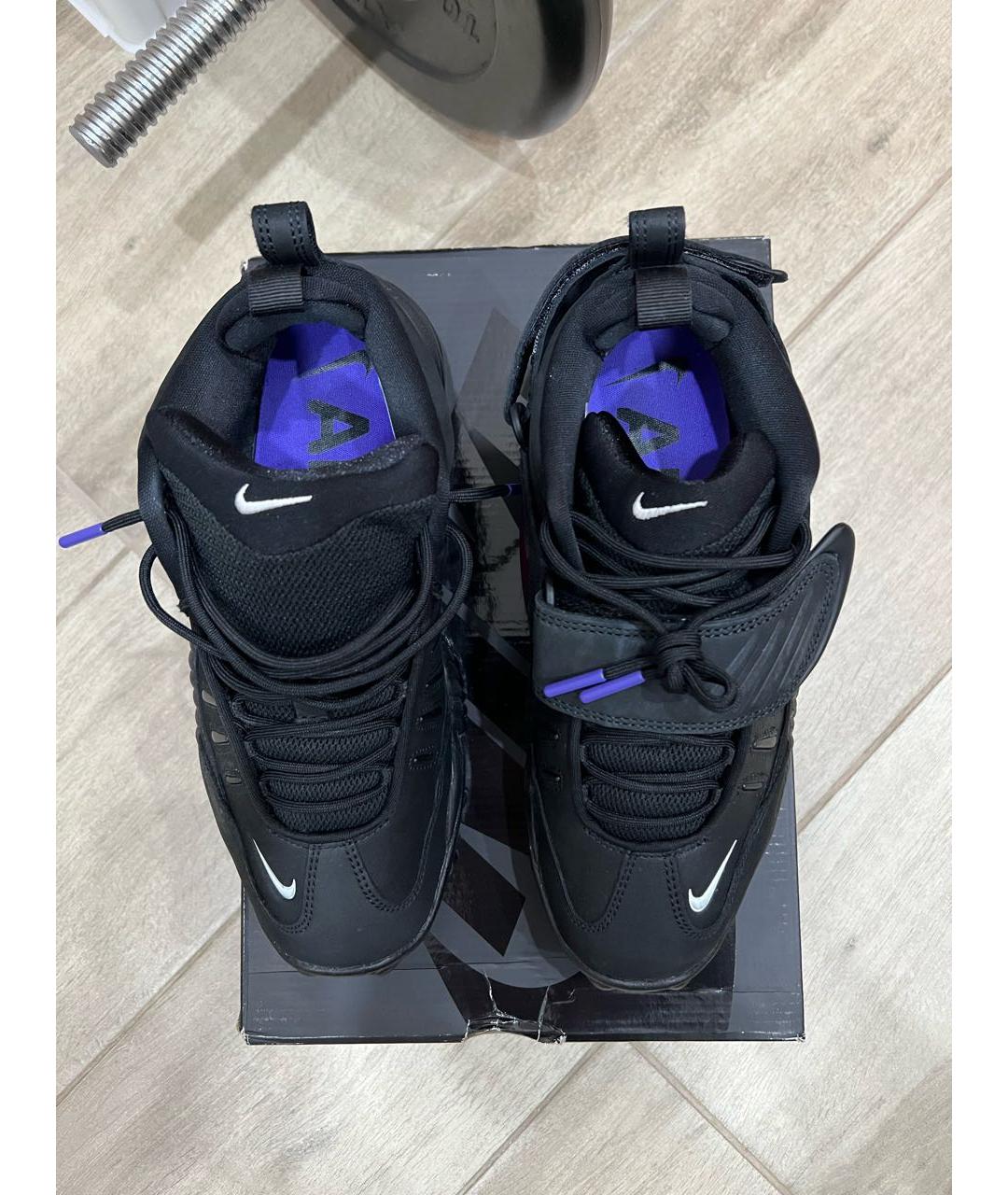 NIKE Черные нубуковые высокие кроссовки / кеды, фото 3