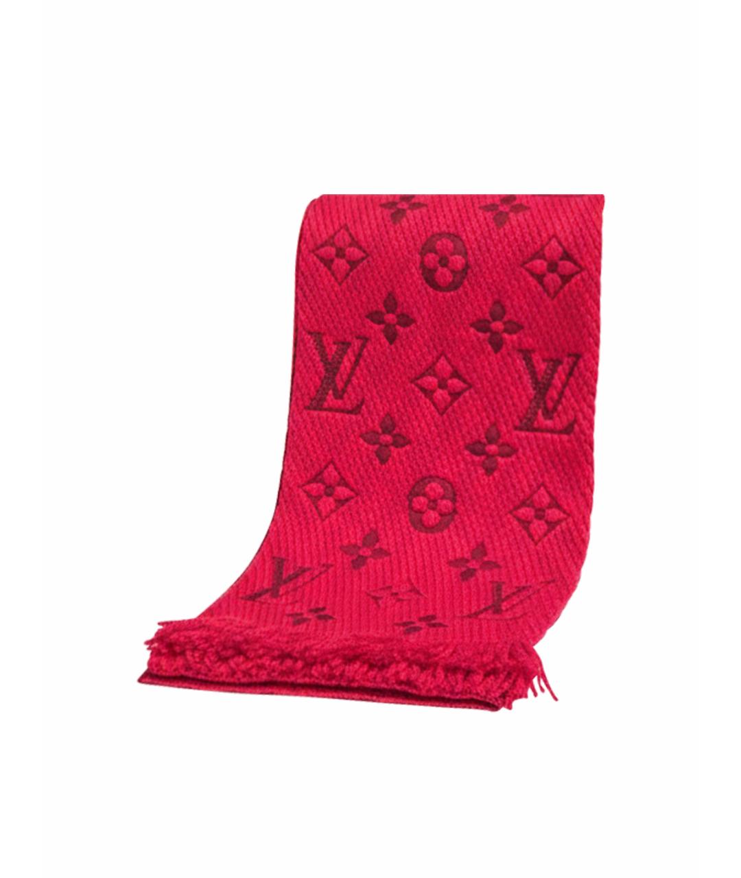 LOUIS VUITTON Красный шерстяной шарф, фото 1