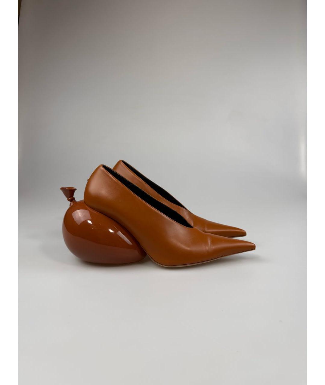 LOEWE Коричневые кожаные туфли, фото 7