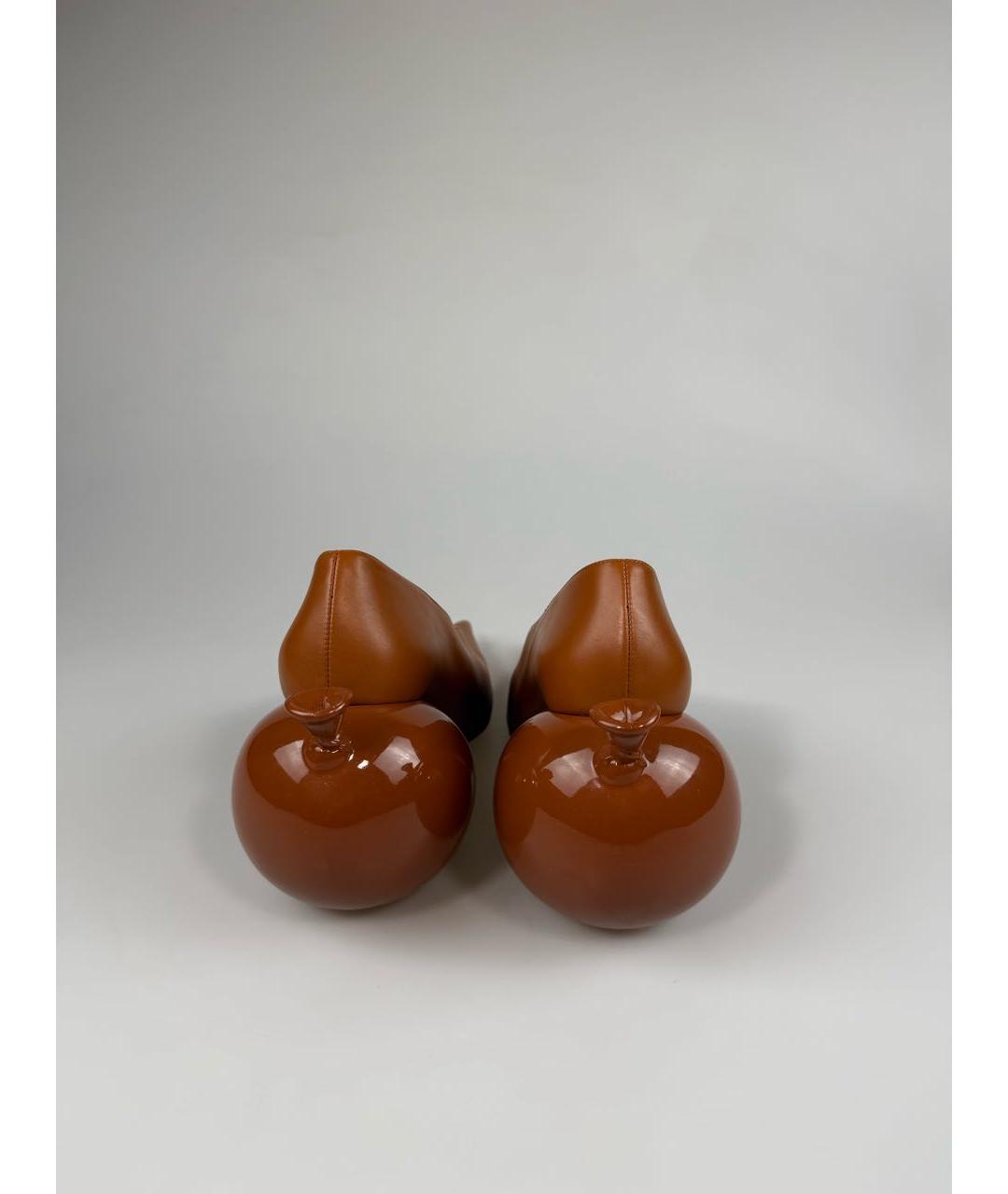 LOEWE Коричневые кожаные туфли, фото 3