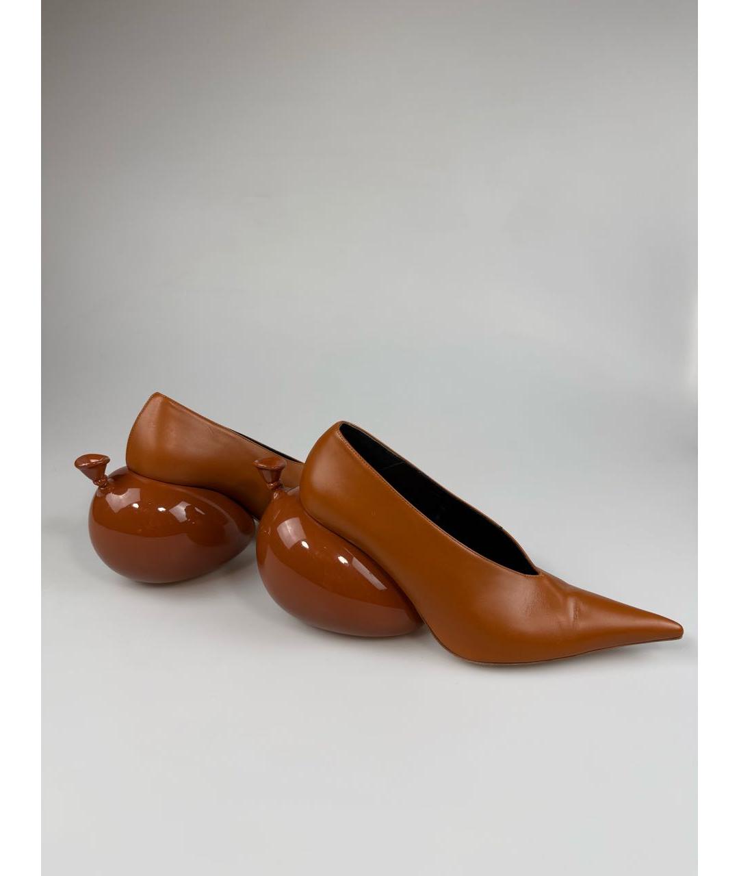 LOEWE Коричневые кожаные туфли, фото 5