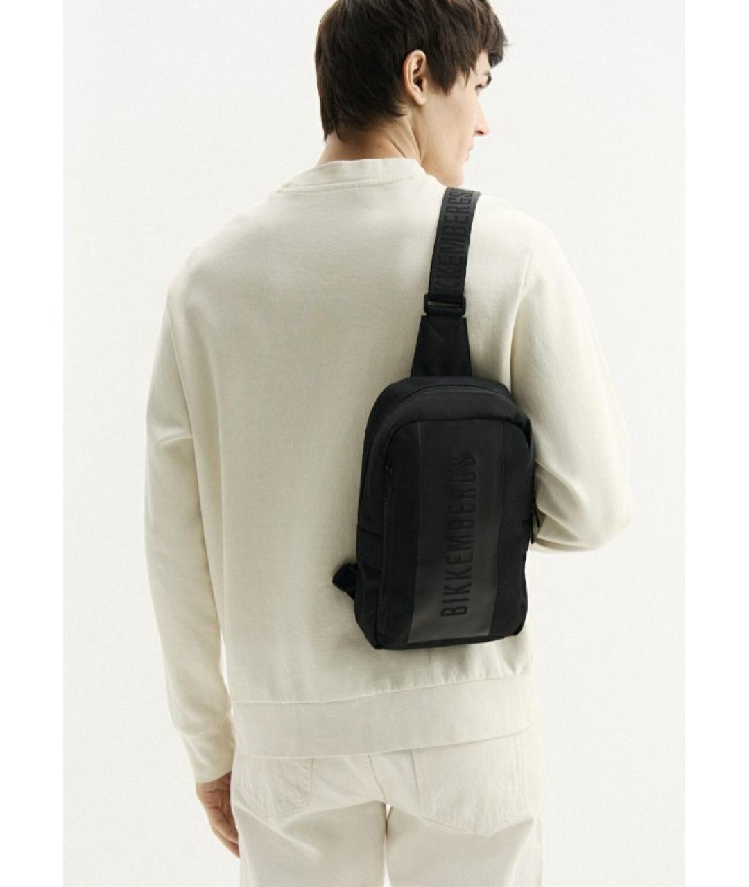 BIKKEMBERGS Черная сумка на плечо, фото 3