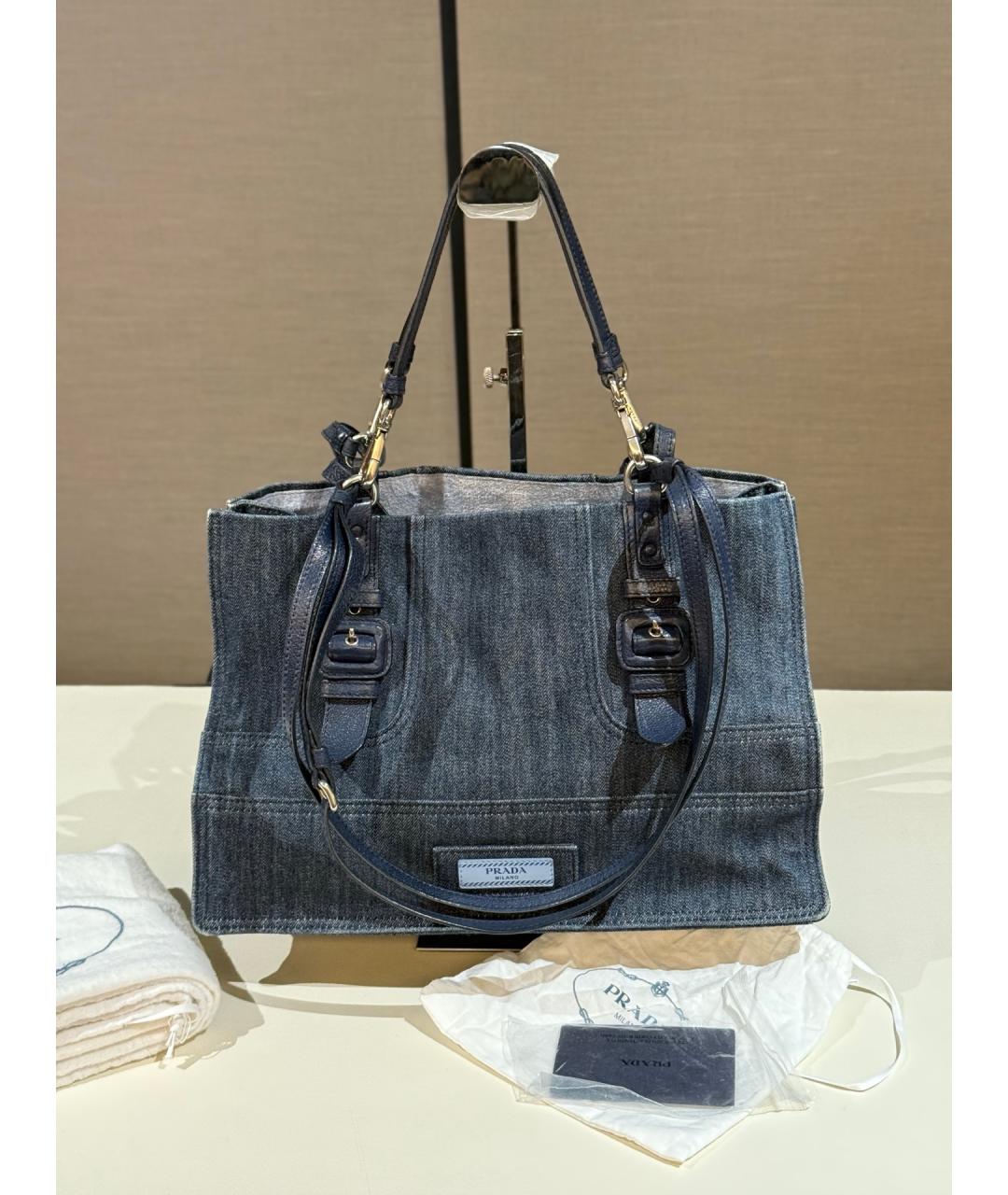 PRADA Синяя деним сумка через плечо, фото 10