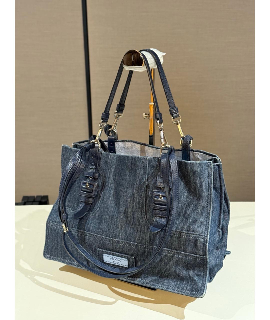 PRADA Синяя деним сумка через плечо, фото 3