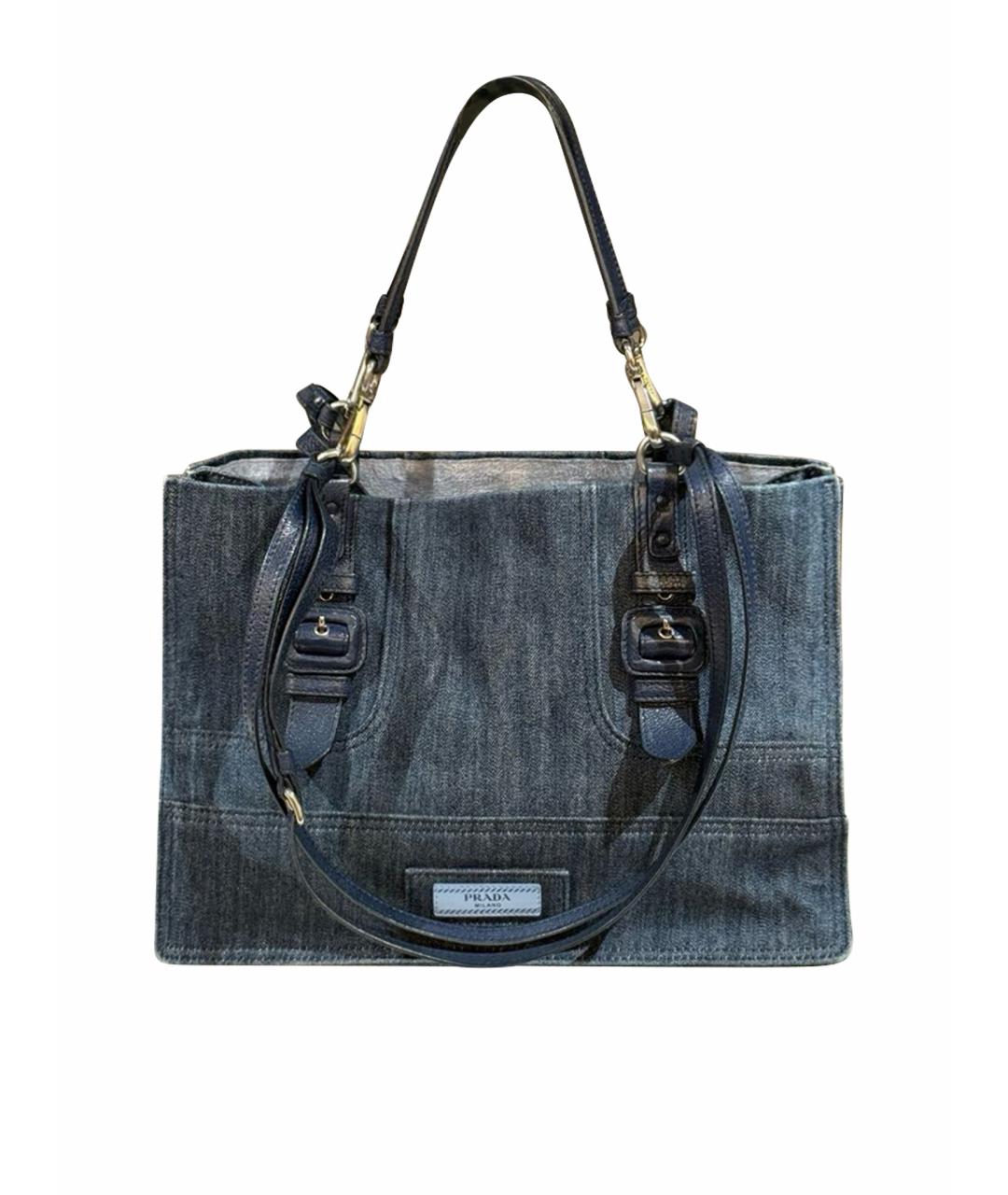 PRADA Синяя деним сумка через плечо, фото 1