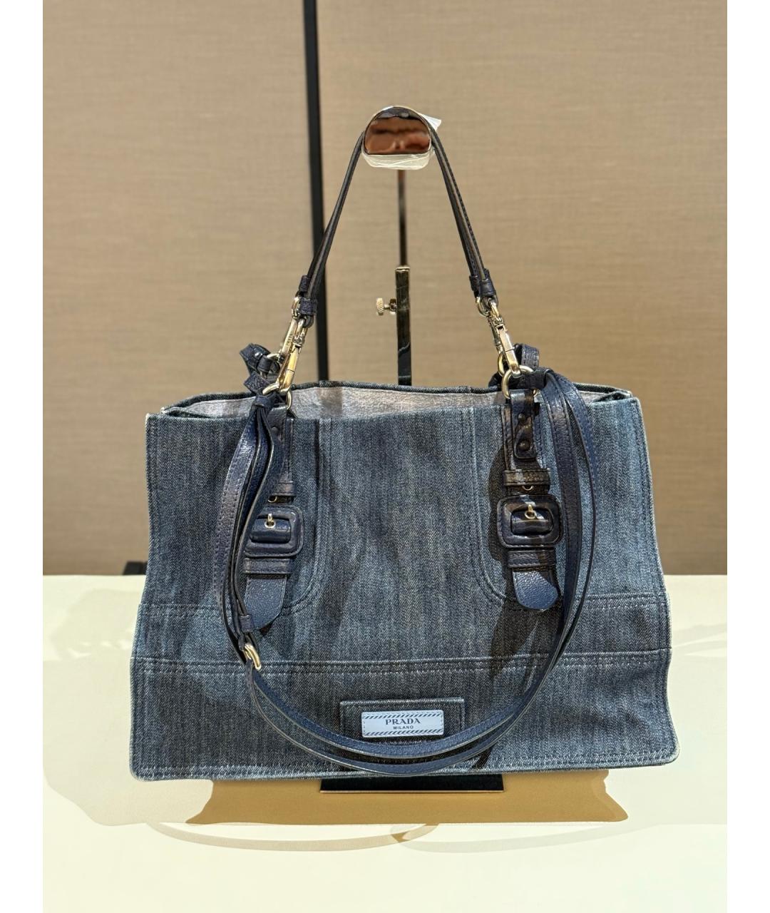 PRADA Синяя деним сумка через плечо, фото 2