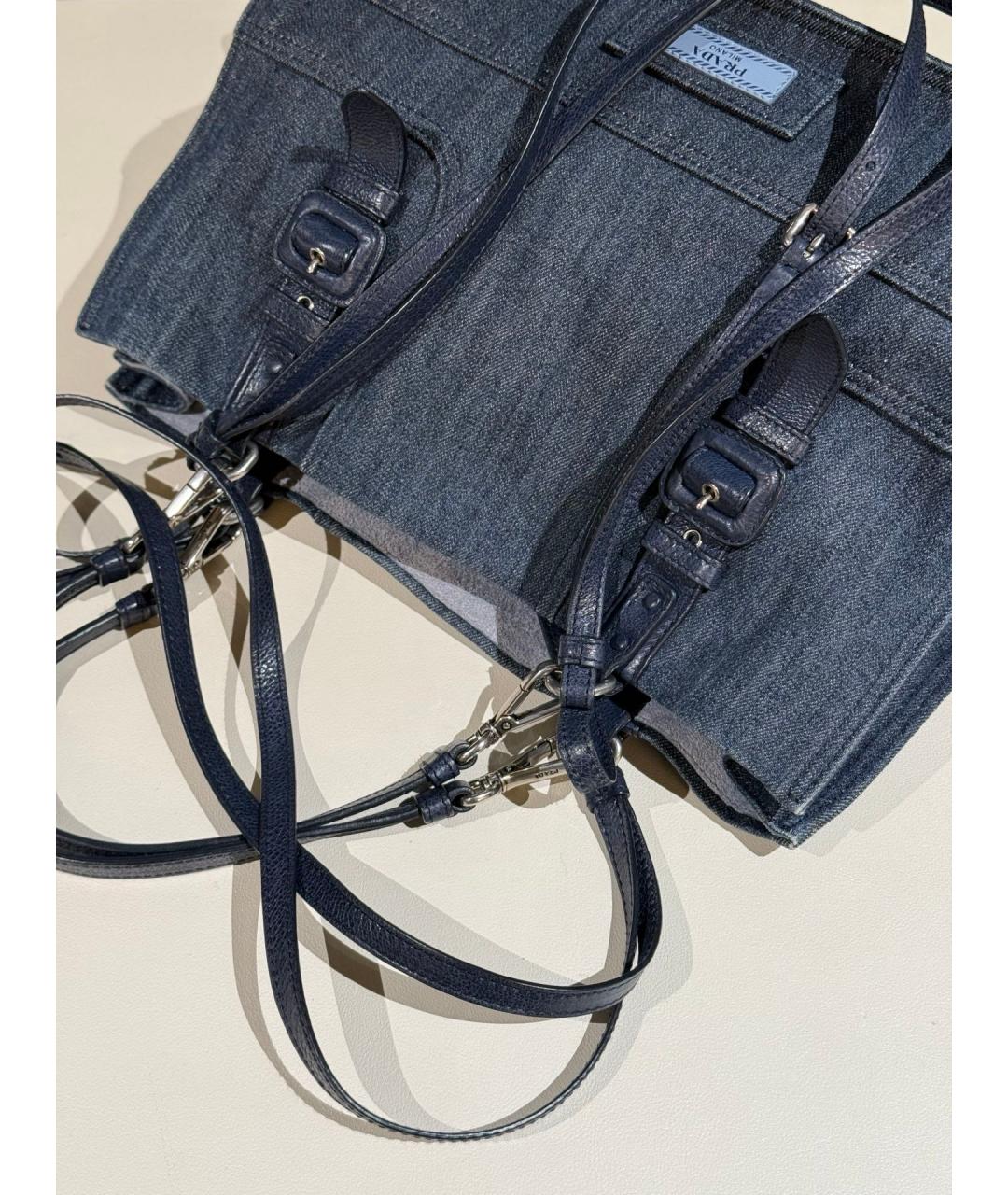 PRADA Синяя деним сумка через плечо, фото 8