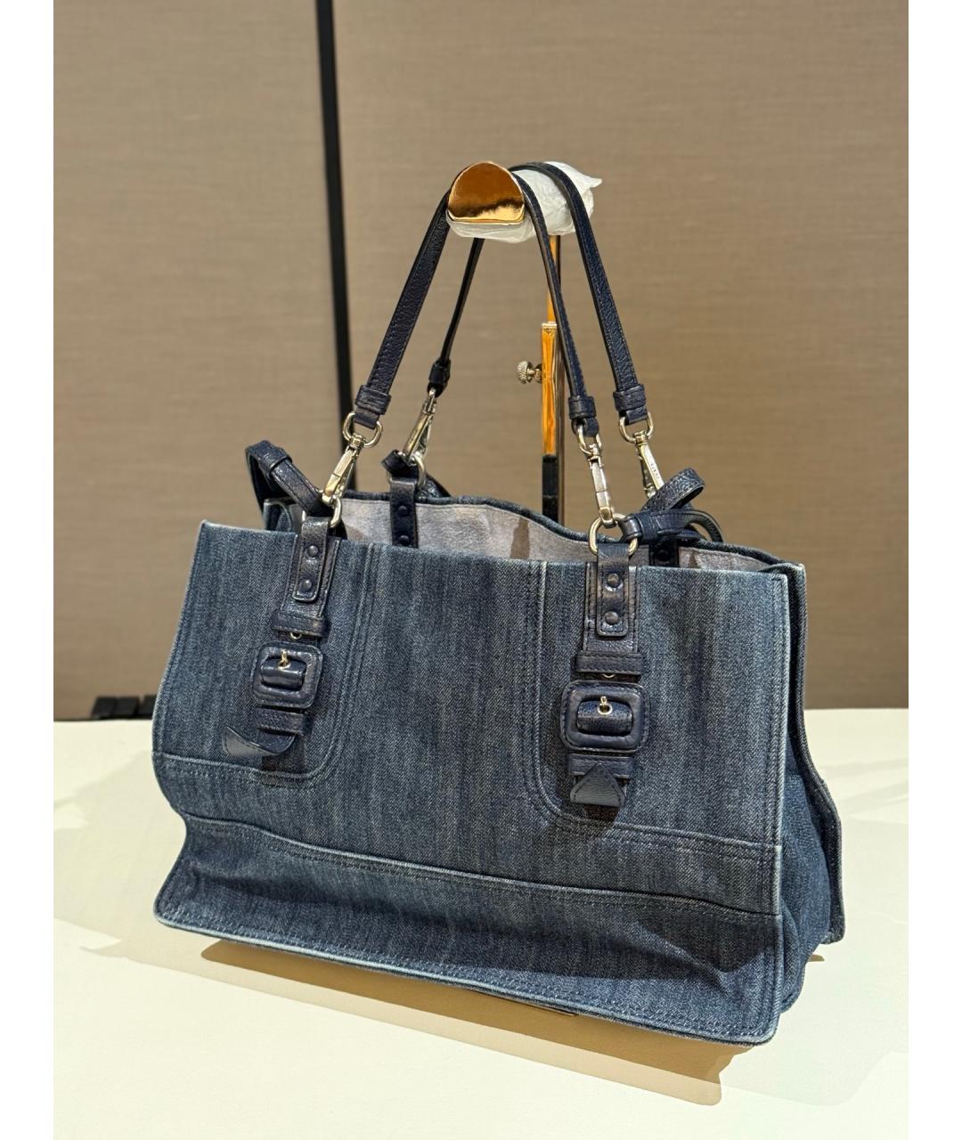 PRADA Синяя деним сумка через плечо, фото 6