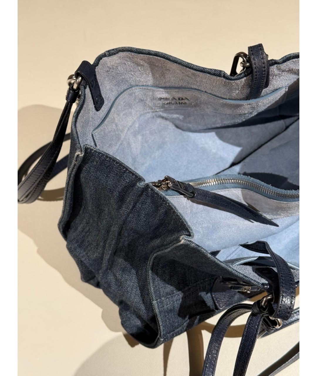 PRADA Синяя деним сумка через плечо, фото 9