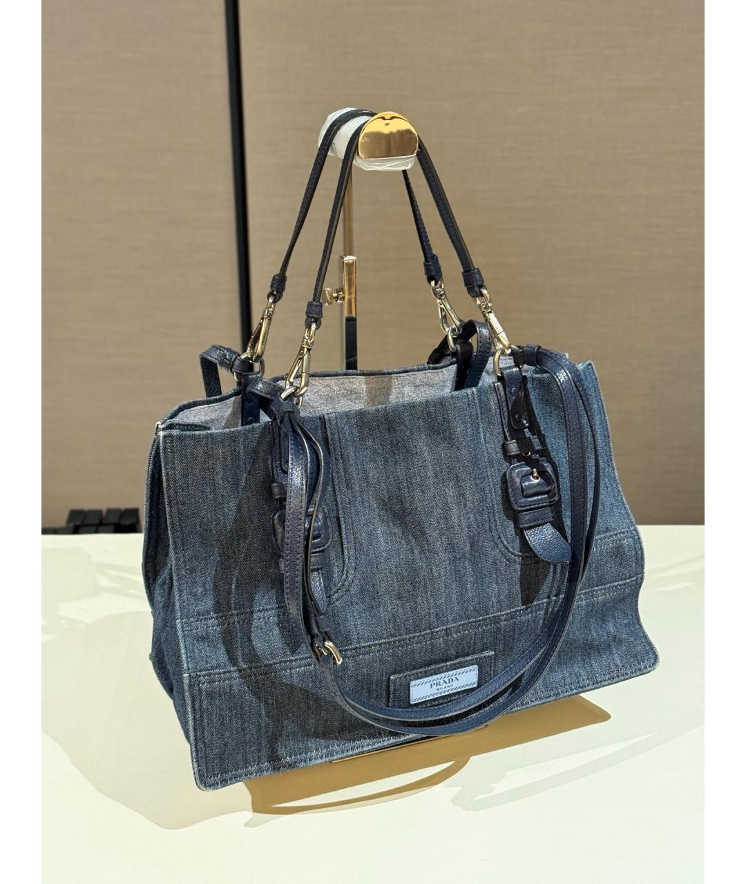 PRADA Синяя деним сумка через плечо, фото 4