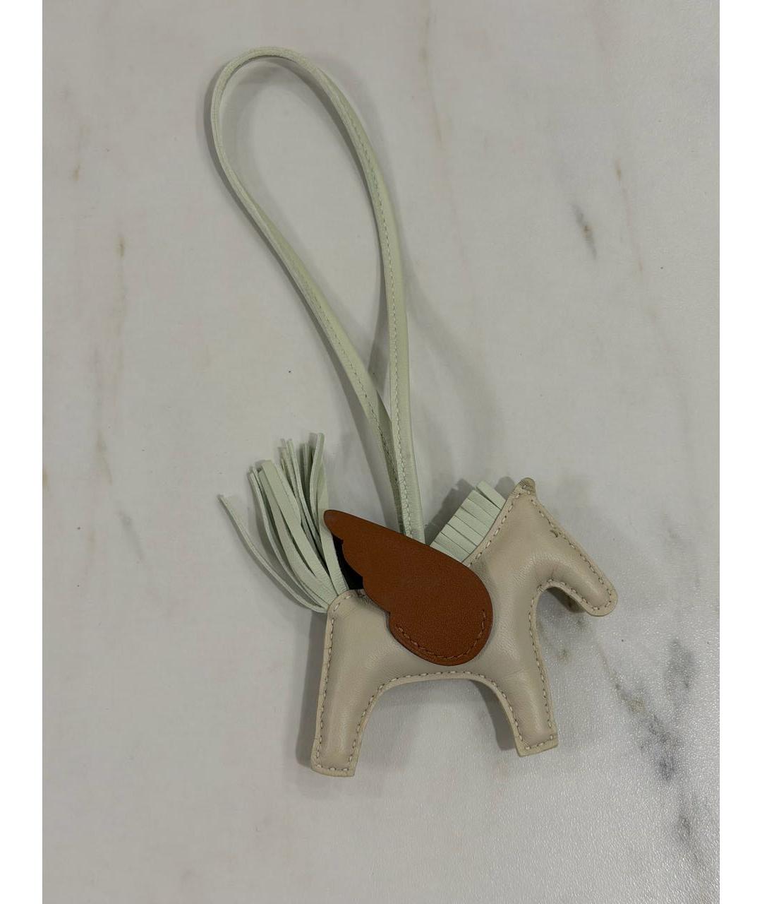 HERMES Бежевый брелок, фото 2