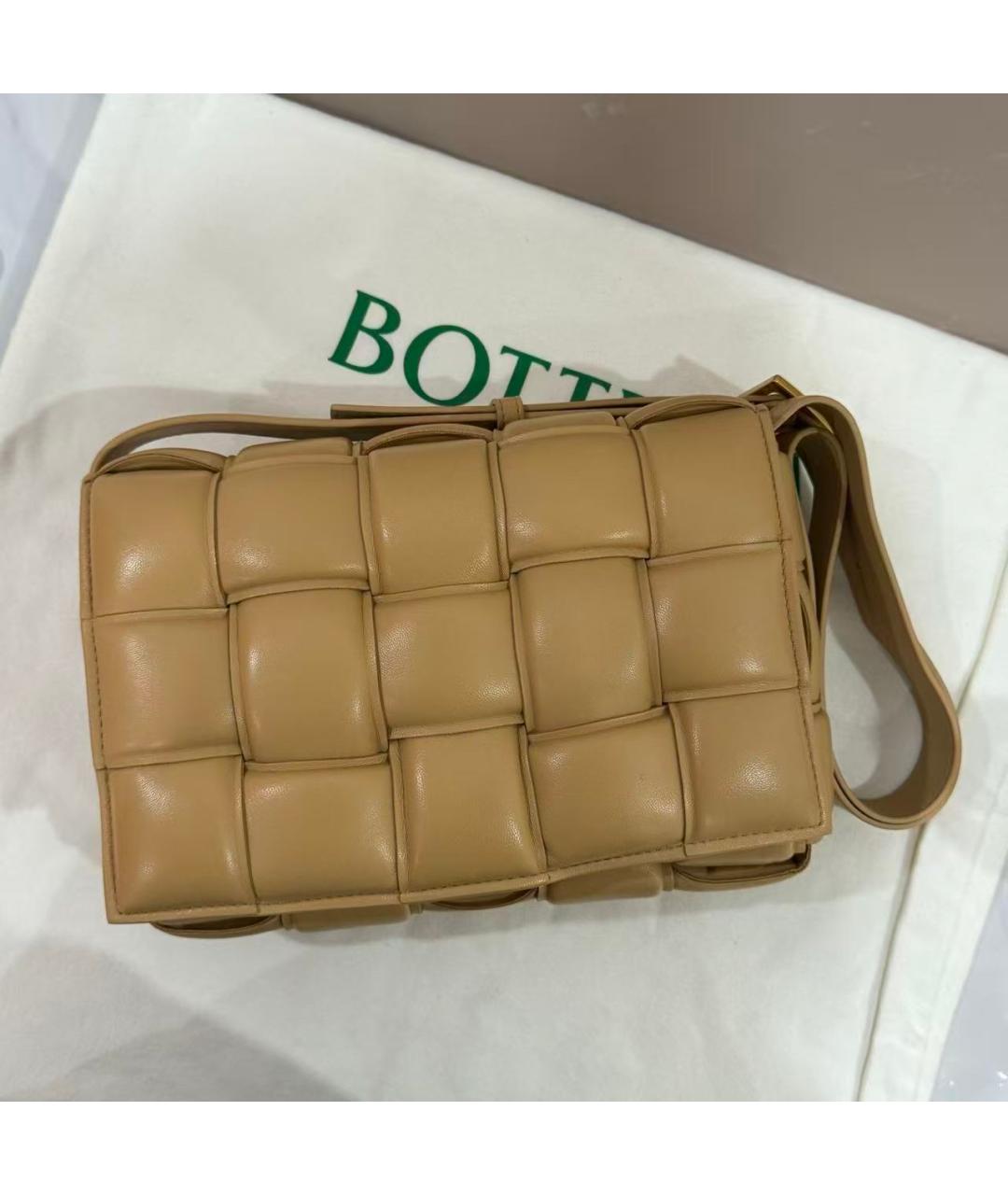 BOTTEGA VENETA Горчичная кожаная сумка через плечо, фото 6