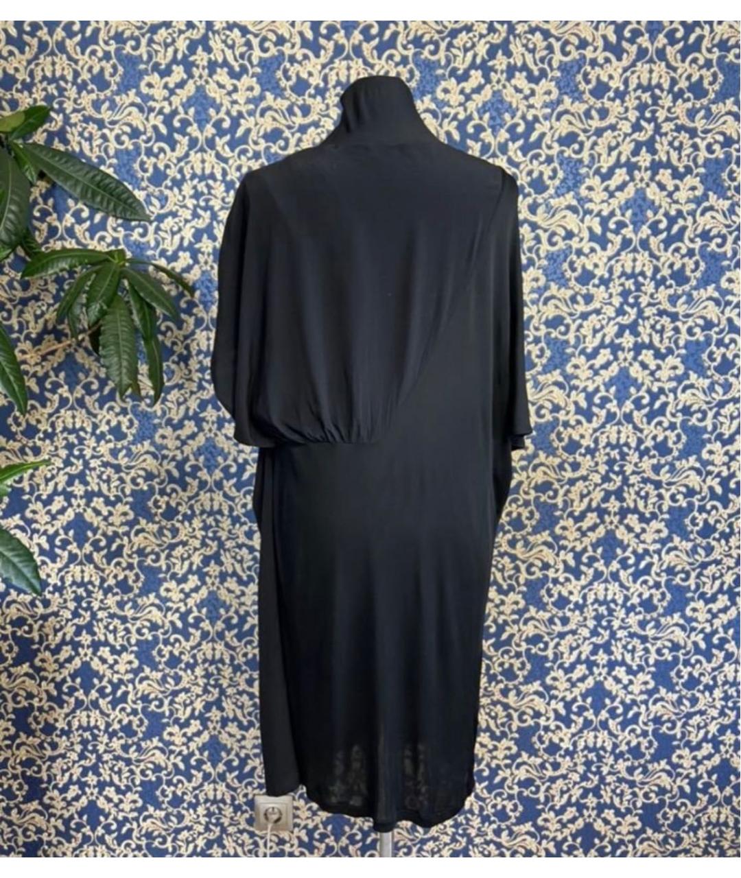 FENDI Черное шелковое повседневное платье, фото 2