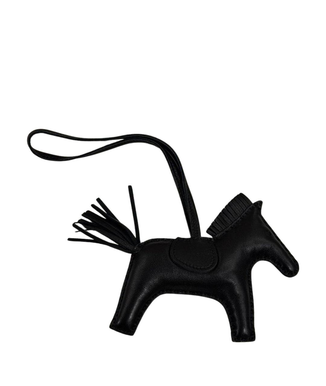 HERMES Черный брелок, фото 1