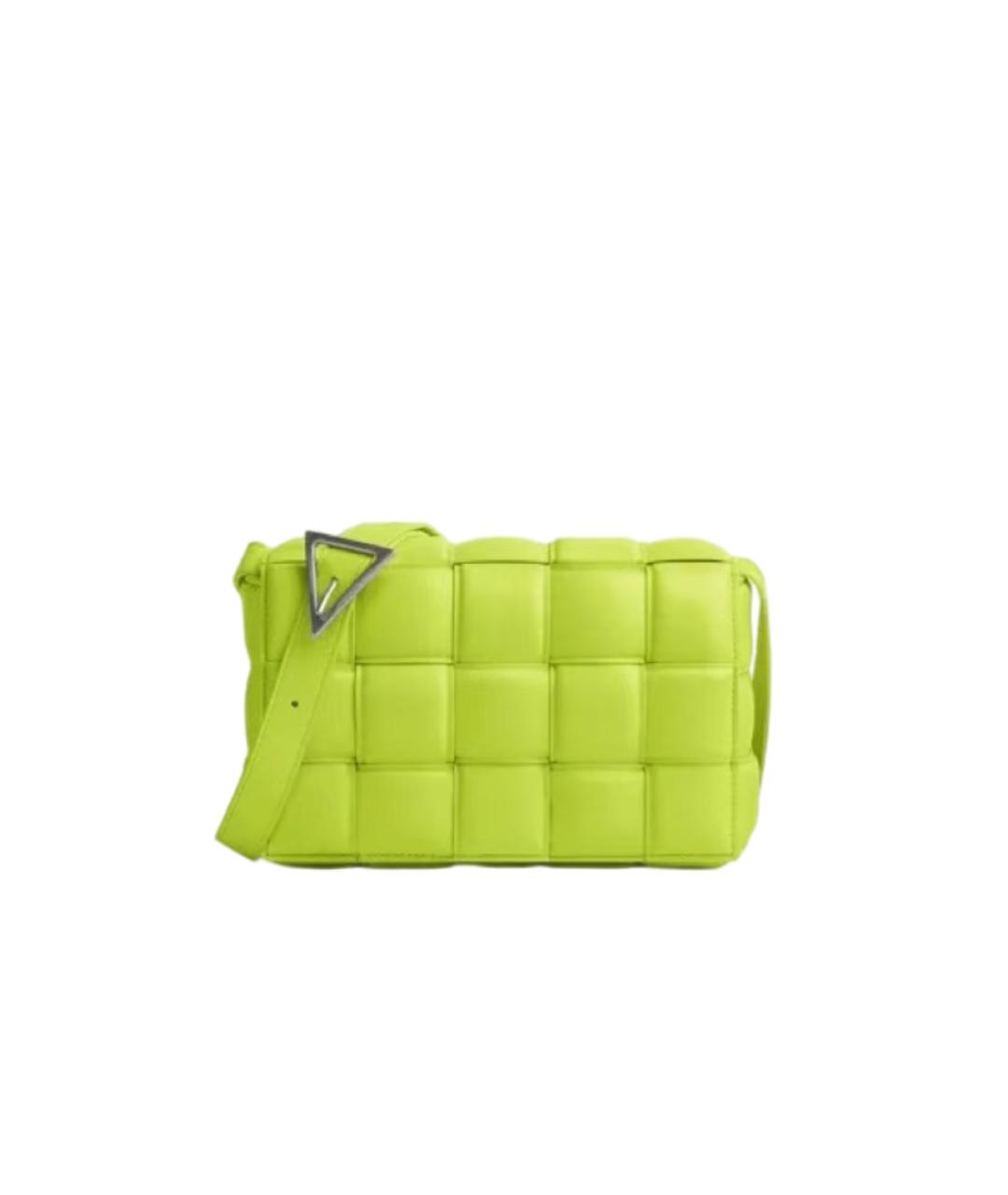 BOTTEGA VENETA Салатовая кожаная сумка через плечо, фото 6