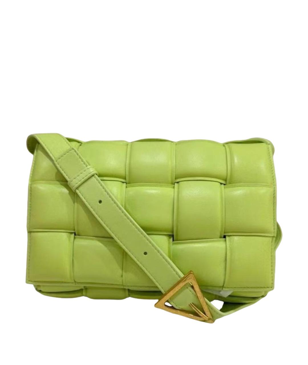 BOTTEGA VENETA Салатовая кожаная сумка через плечо, фото 1