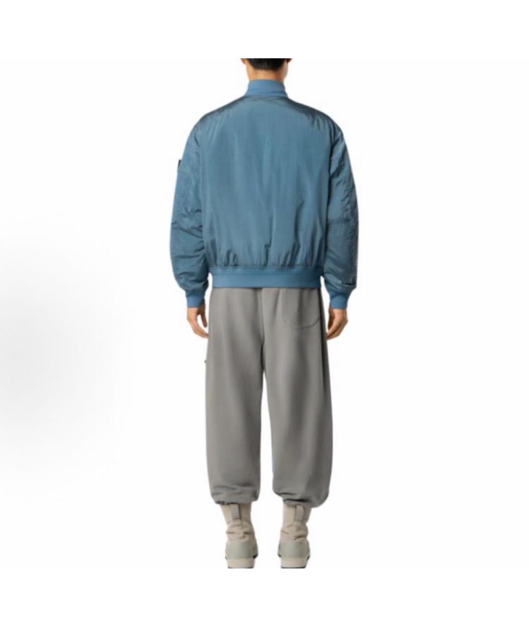 STONE ISLAND Бирюзовая полиамидовая куртка, фото 4