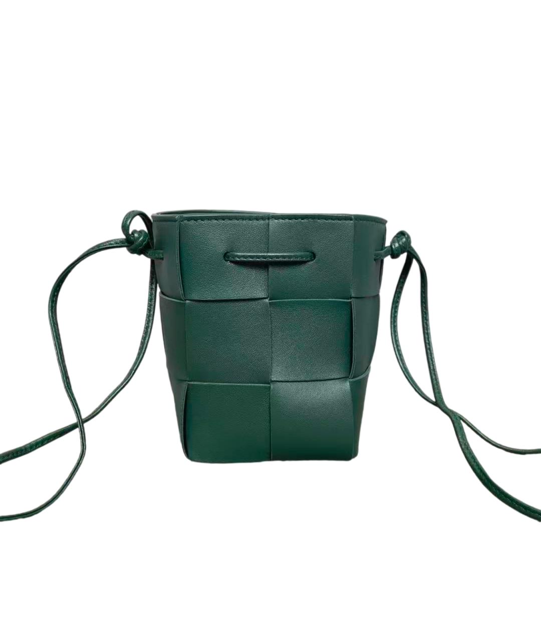 BOTTEGA VENETA Зеленая кожаная сумка через плечо, фото 6