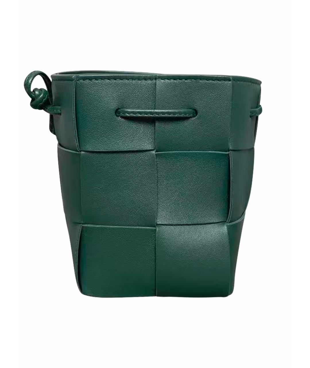 BOTTEGA VENETA Зеленая кожаная сумка через плечо, фото 1