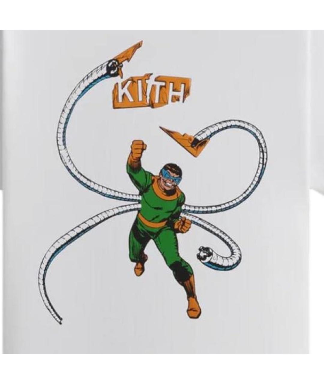 KITH Белая хлопковая футболка, фото 4