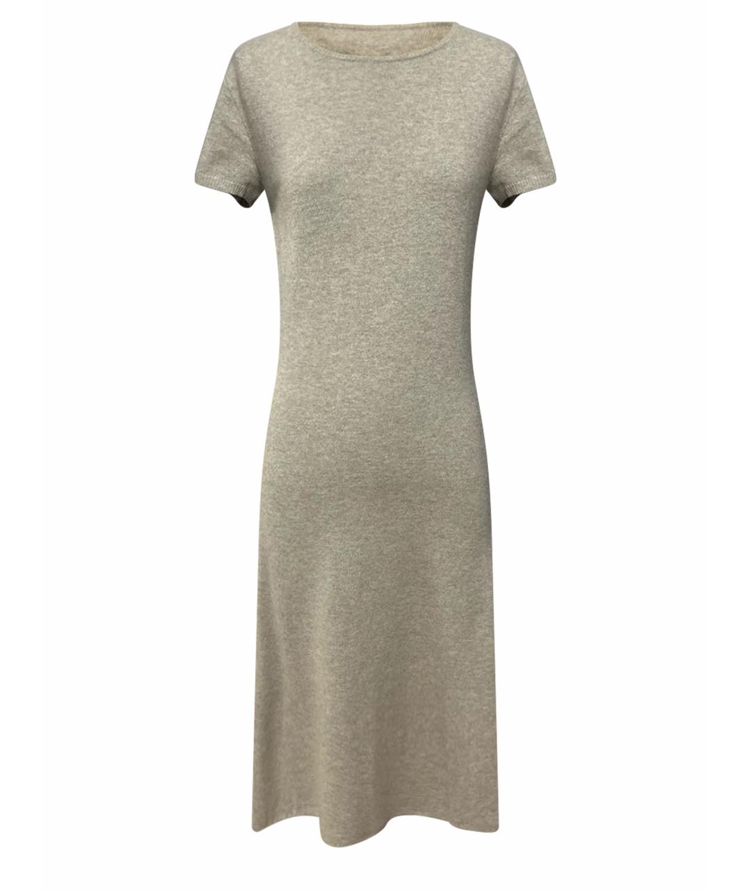 RALPH LAUREN Серое хлопковое повседневное платье, фото 1
