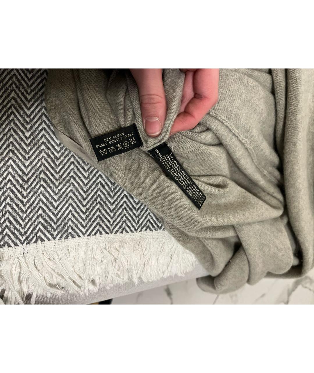 RALPH LAUREN Серое хлопковое повседневное платье, фото 4