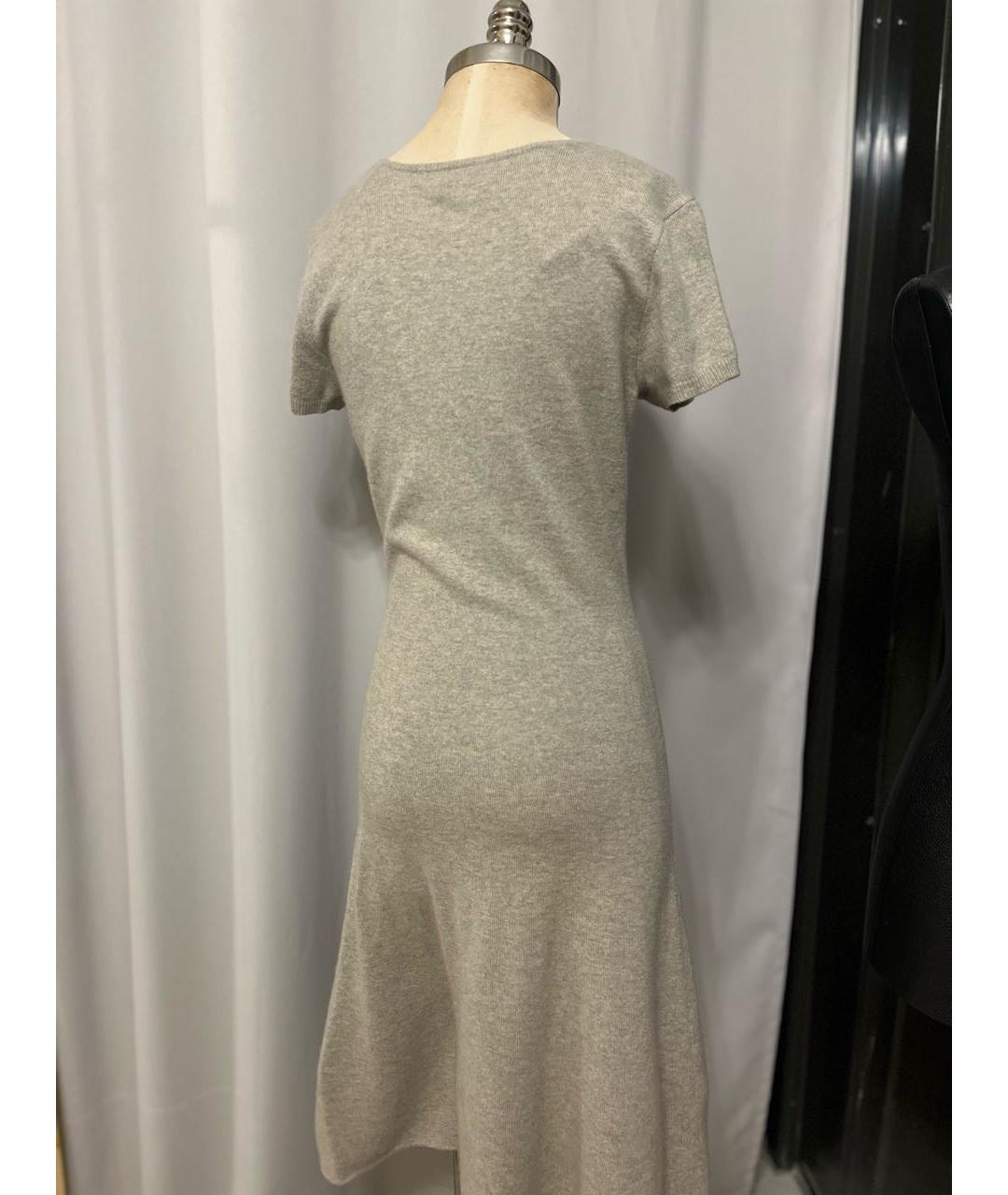 RALPH LAUREN Серое хлопковое повседневное платье, фото 2
