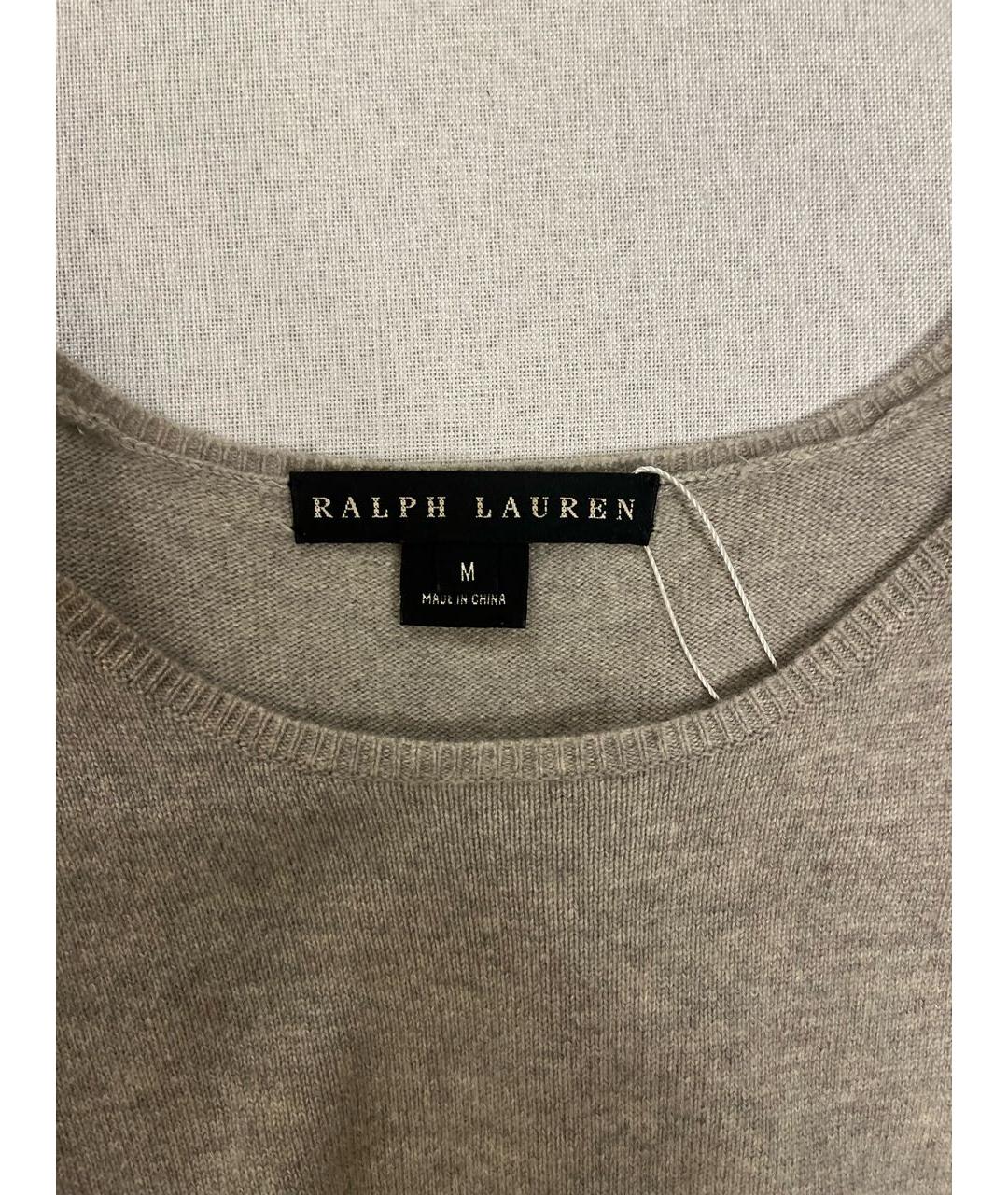 RALPH LAUREN Серое хлопковое повседневное платье, фото 3