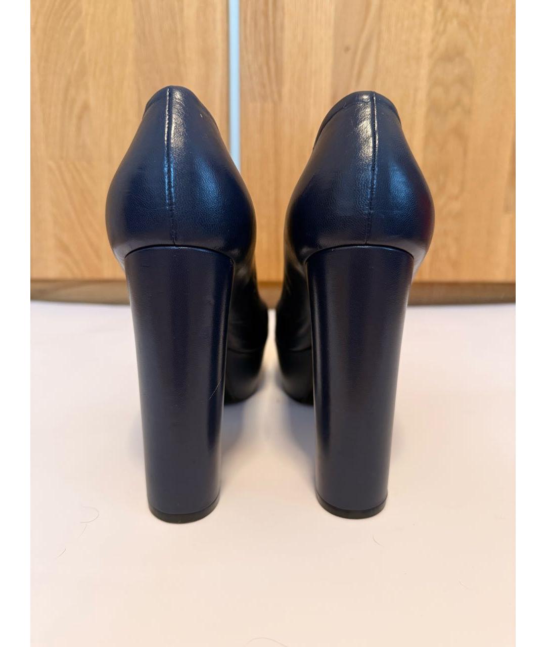 GUCCI Синие кожаные туфли, фото 4