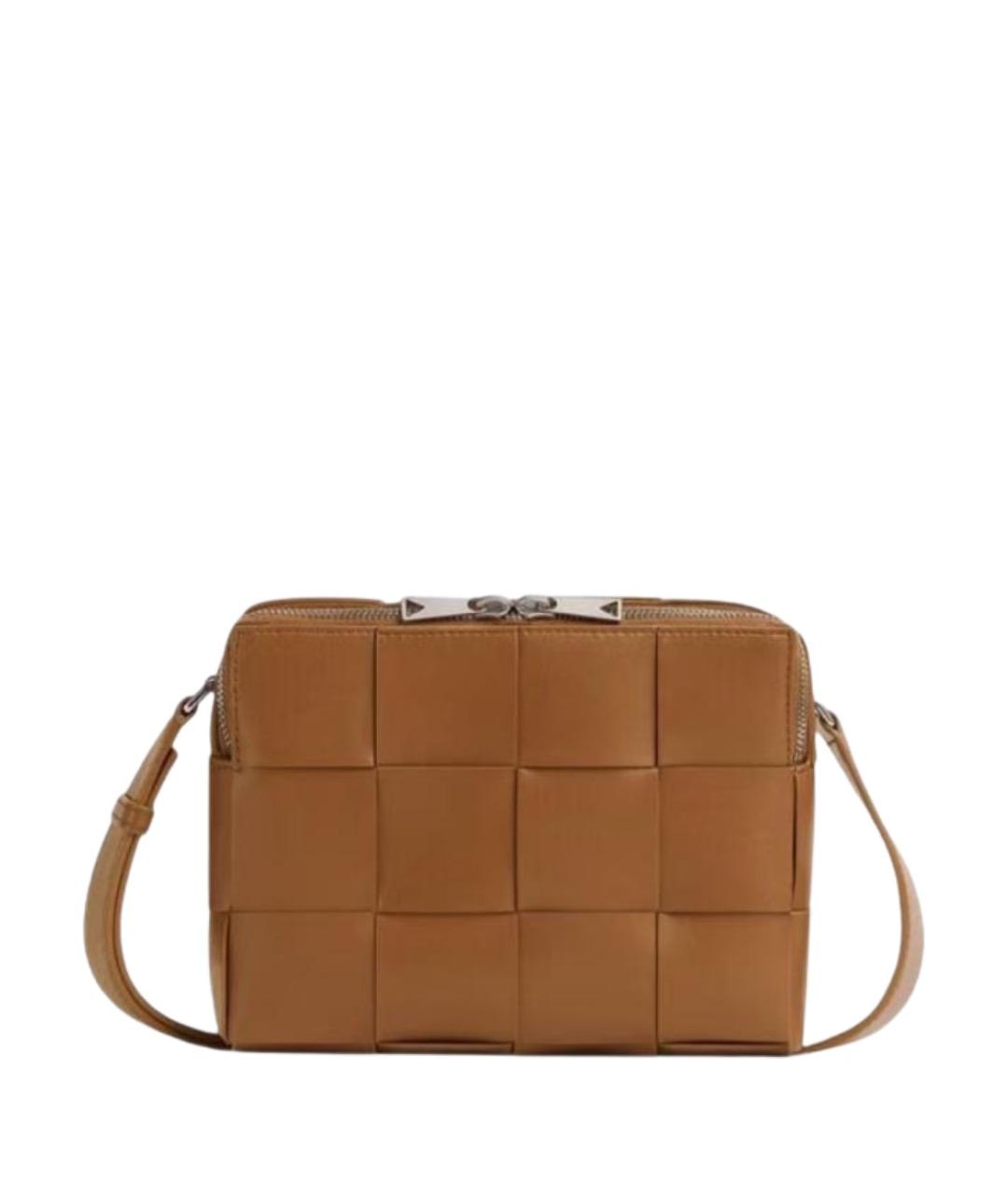 BOTTEGA VENETA Коричневая кожаная сумка через плечо, фото 1