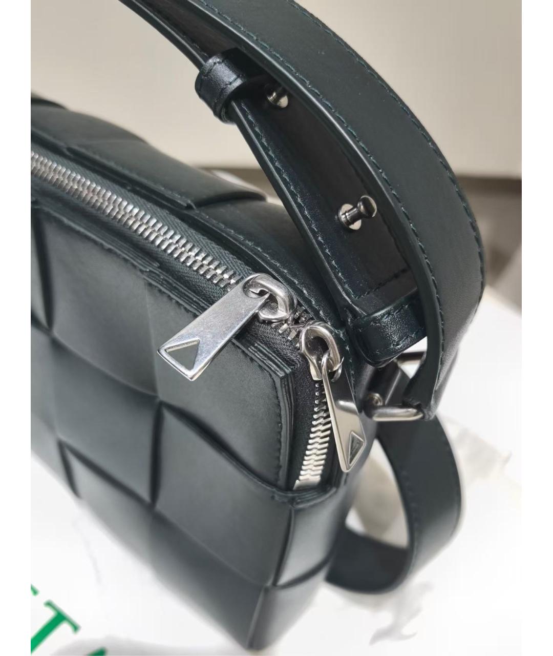 BOTTEGA VENETA Черная кожаная сумка через плечо, фото 5