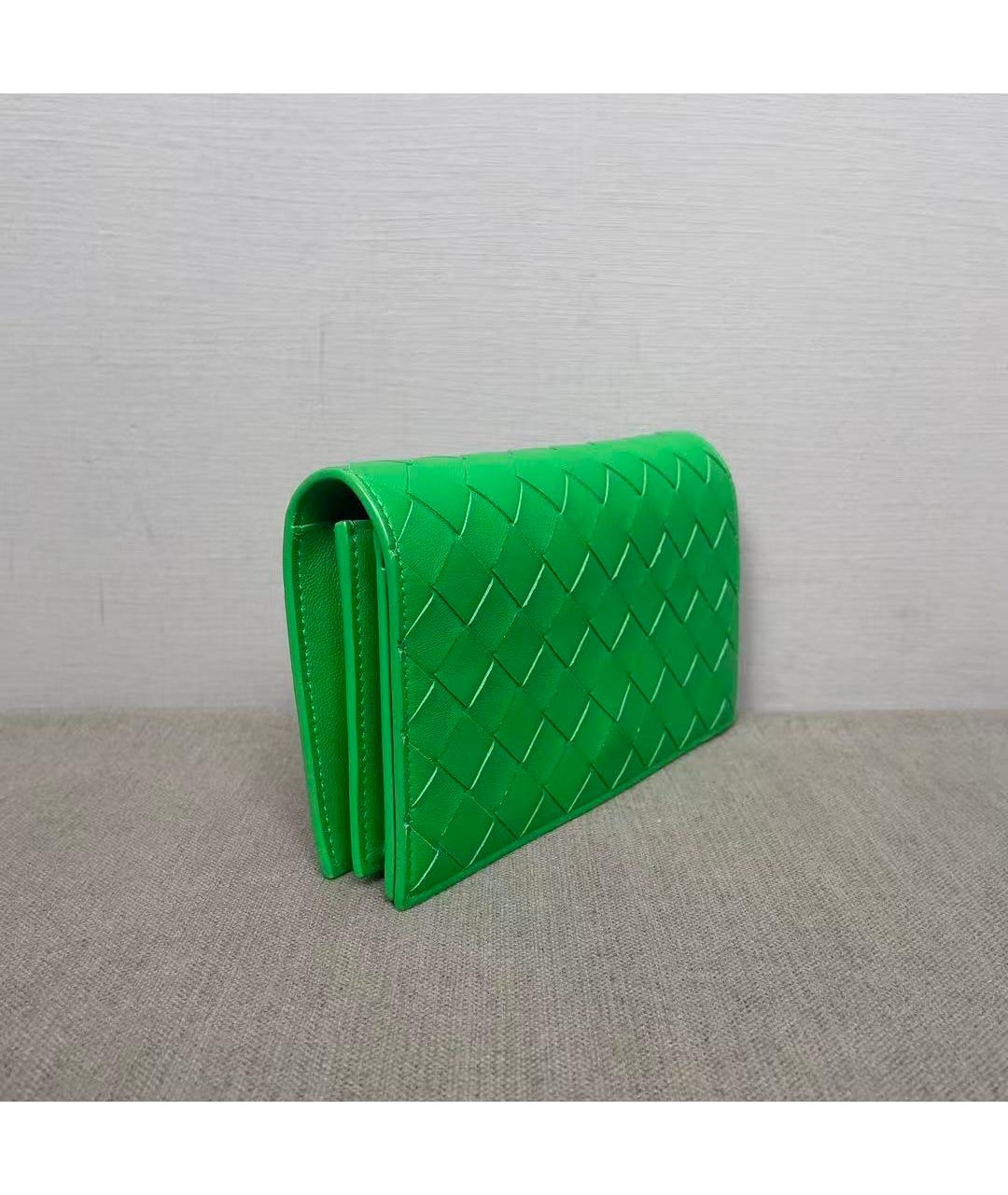 BOTTEGA VENETA Зеленая кожаная сумка через плечо, фото 5