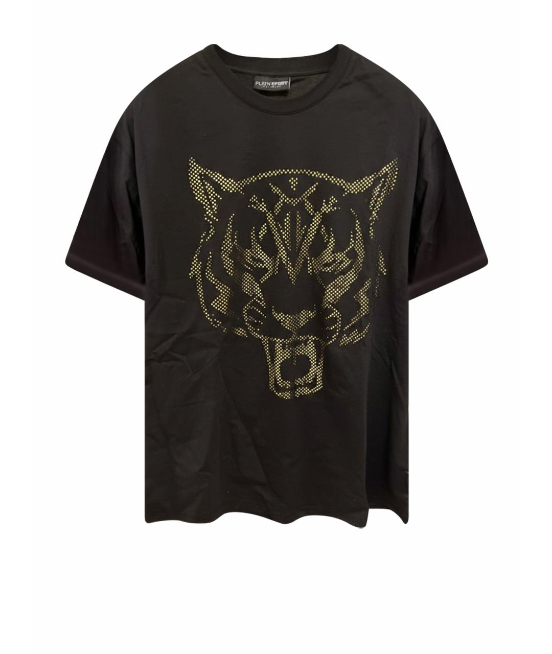 PLEIN SPORT Черная хлопковая футболка, фото 1