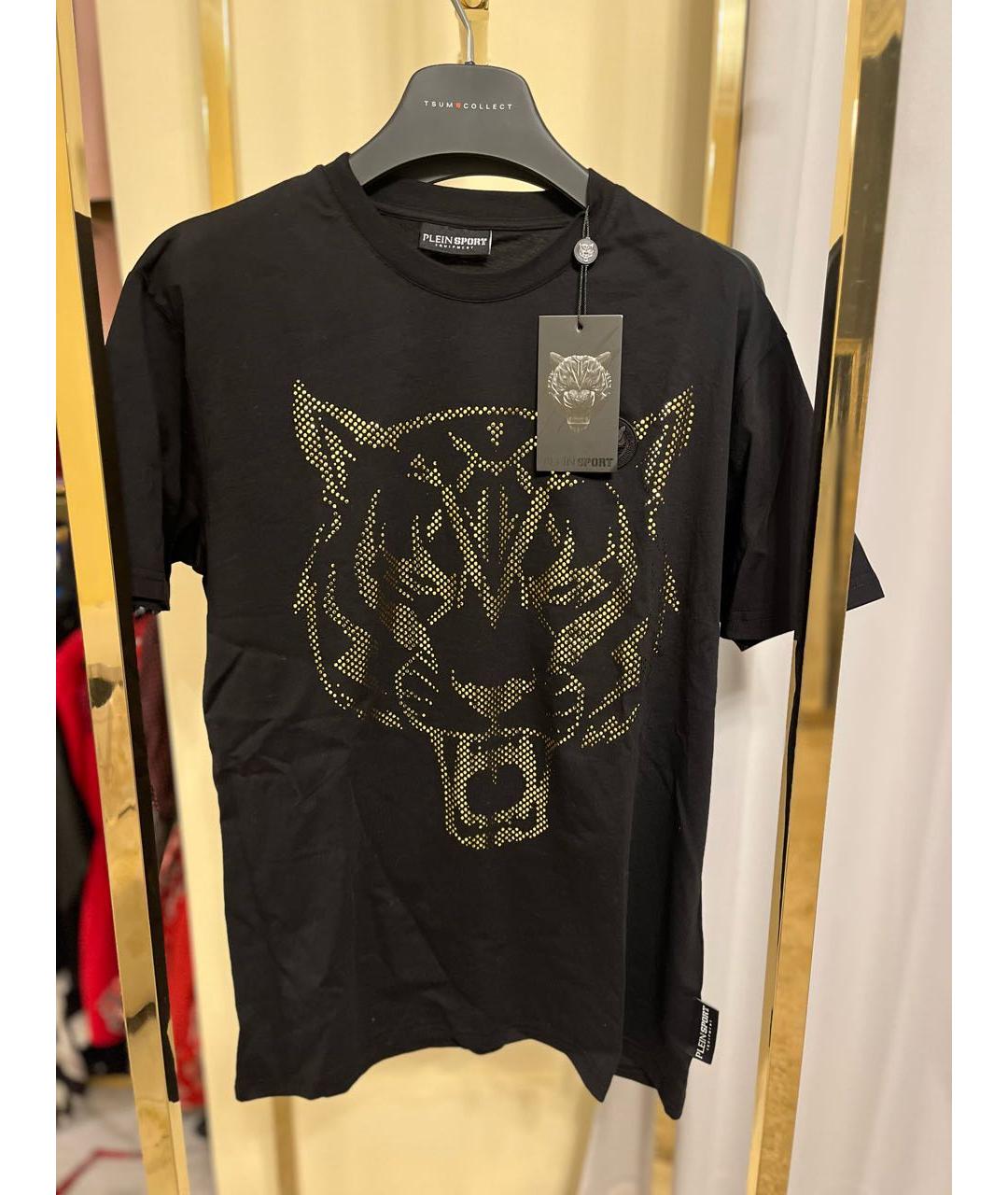 PLEIN SPORT Черная хлопковая футболка, фото 4