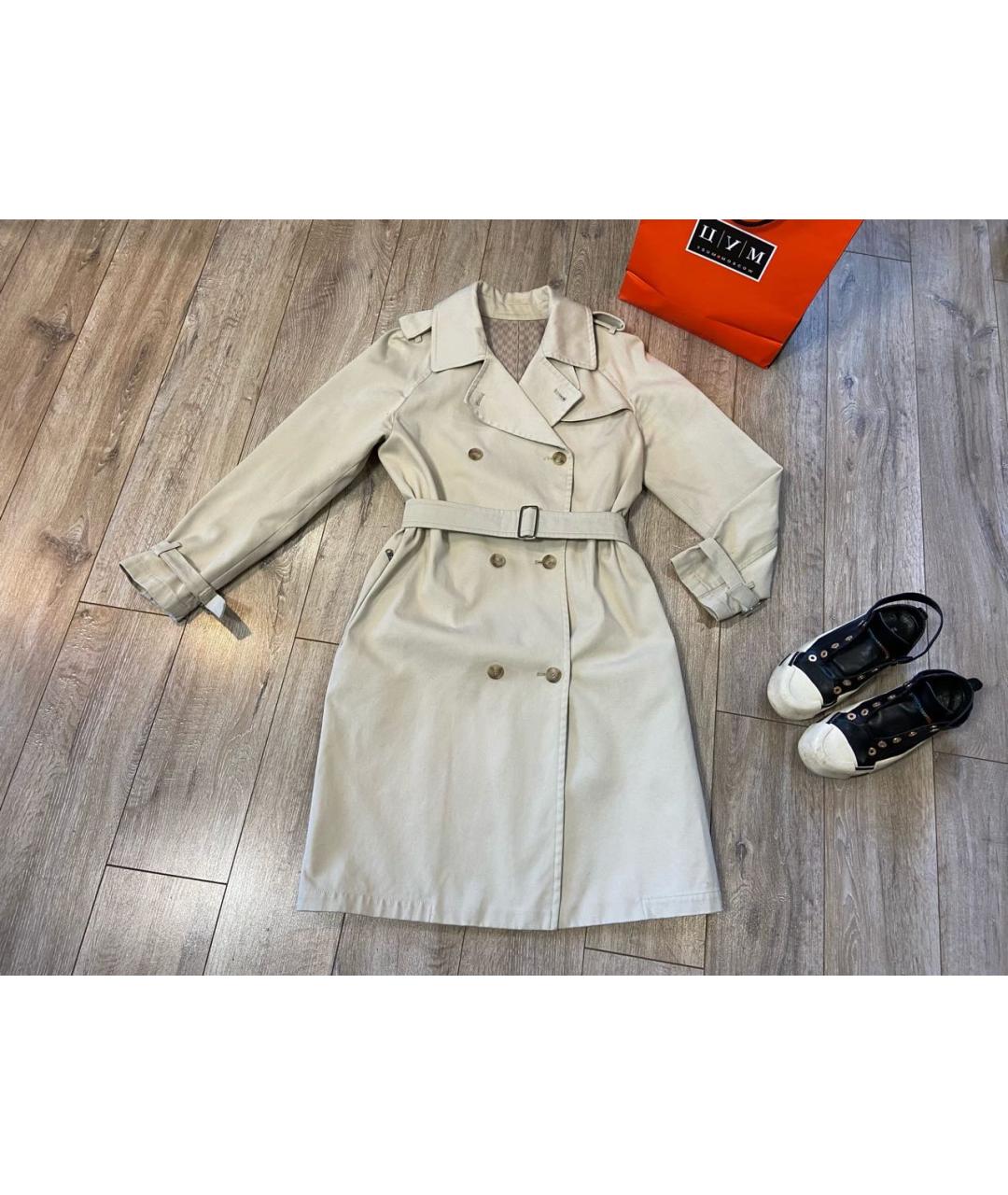 MAX MARA Серый хлопковый тренч/плащ, фото 8