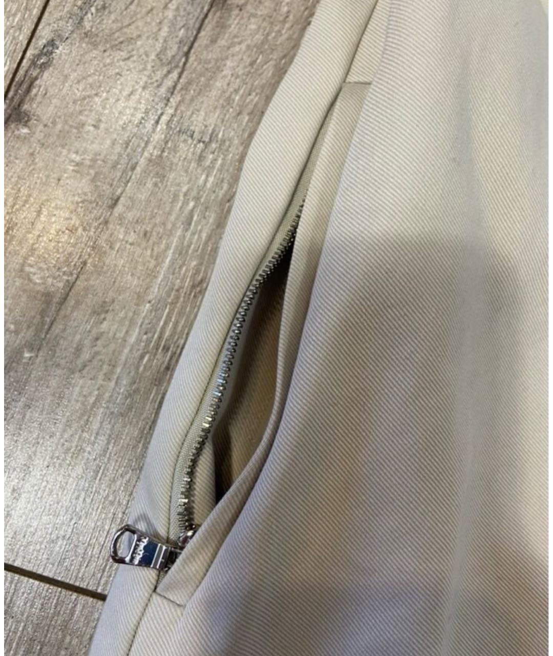 MAX MARA Серый хлопковый тренч/плащ, фото 6