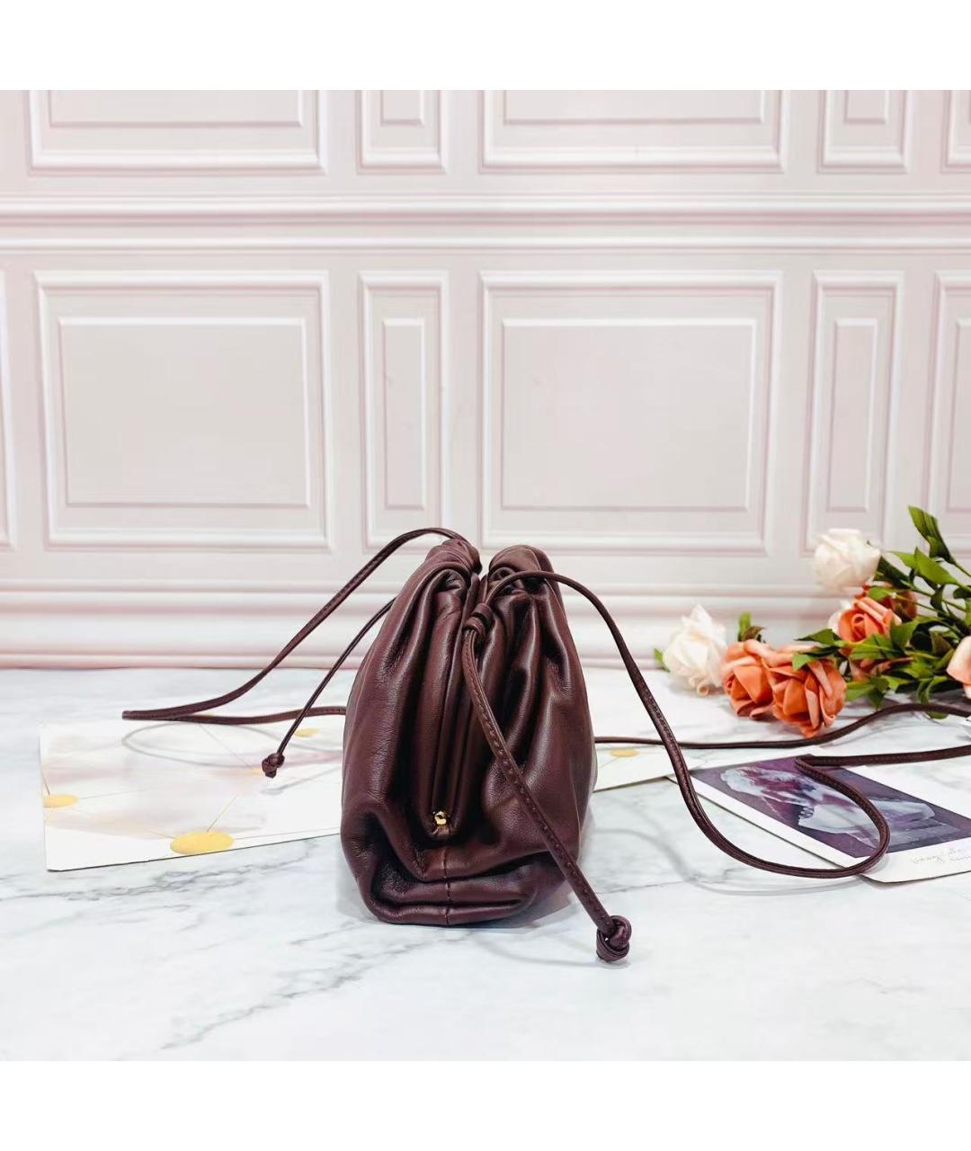 BOTTEGA VENETA Коричневая кожаная сумка через плечо, фото 4