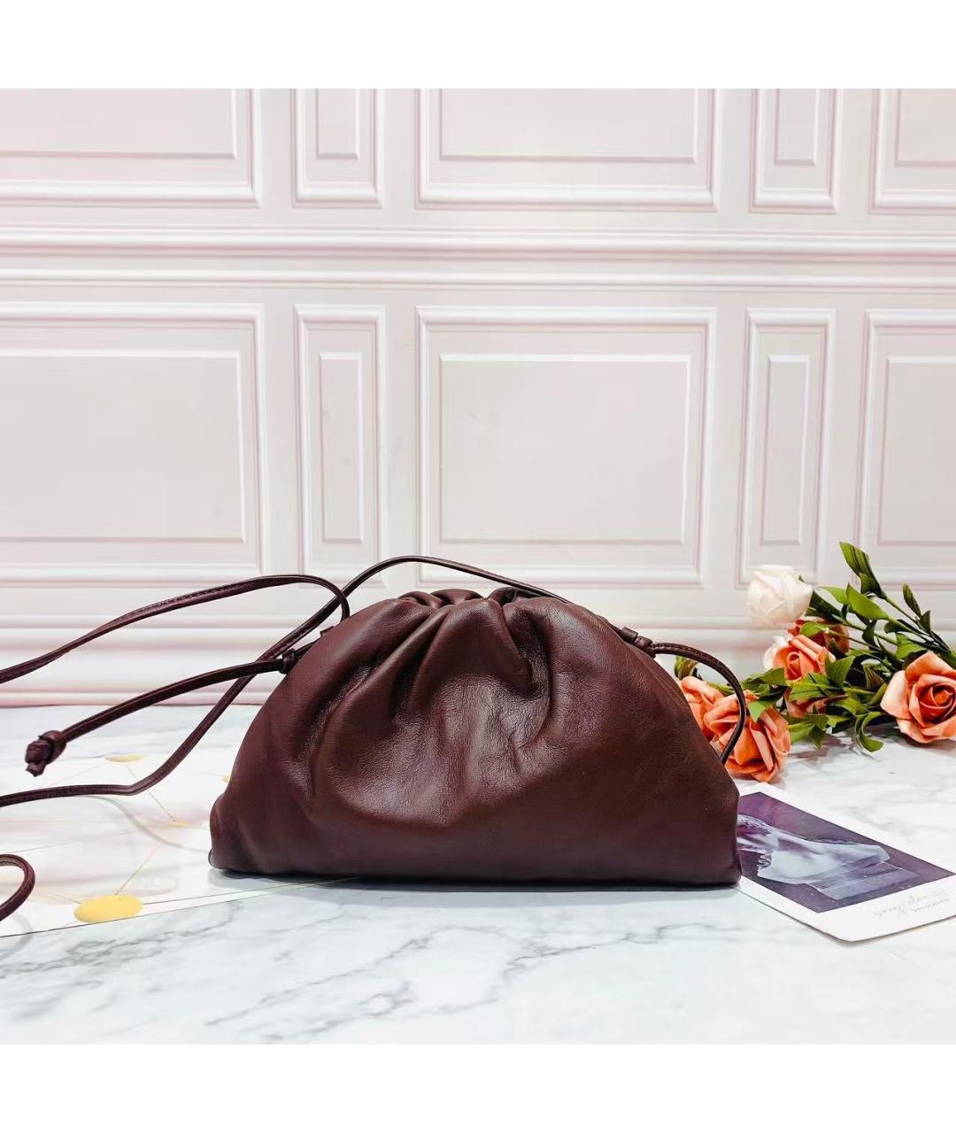 BOTTEGA VENETA Коричневая кожаная сумка через плечо, фото 5