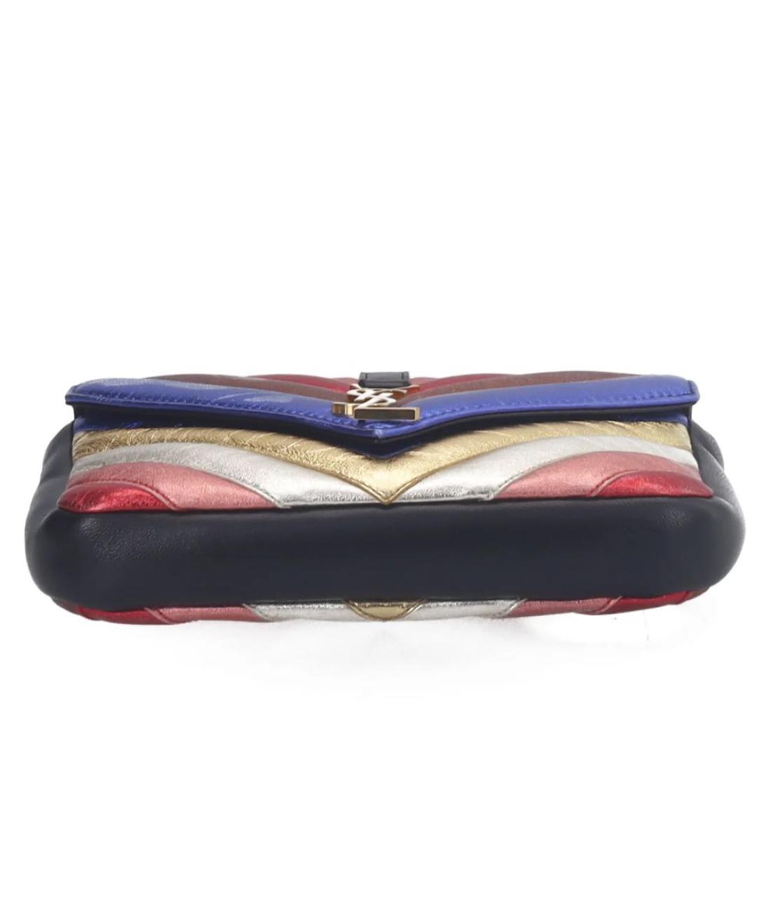 SAINT LAURENT Мульти кожаная сумка с короткими ручками, фото 3