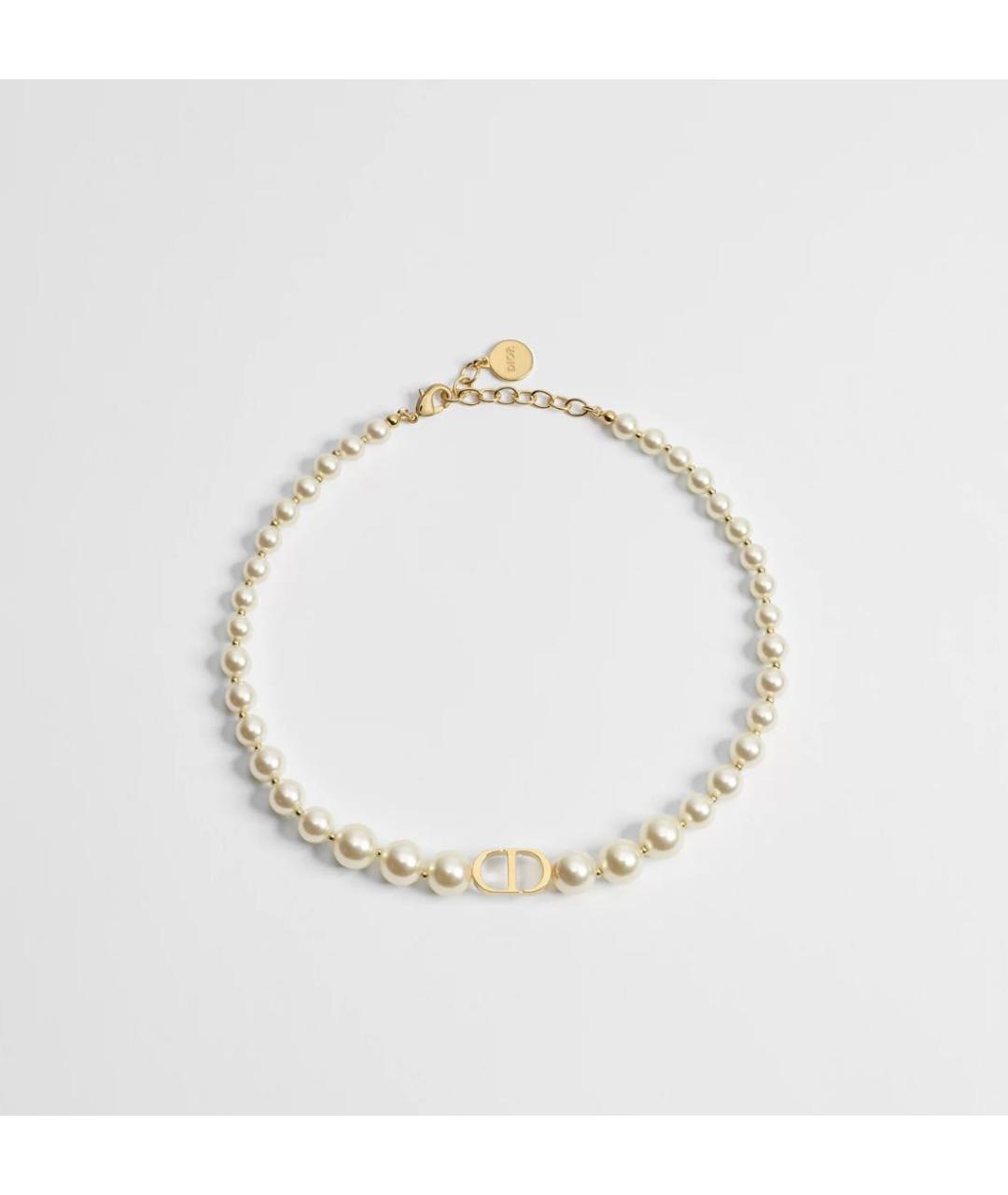 CHRISTIAN DIOR Белое жемчужное колье, фото 9