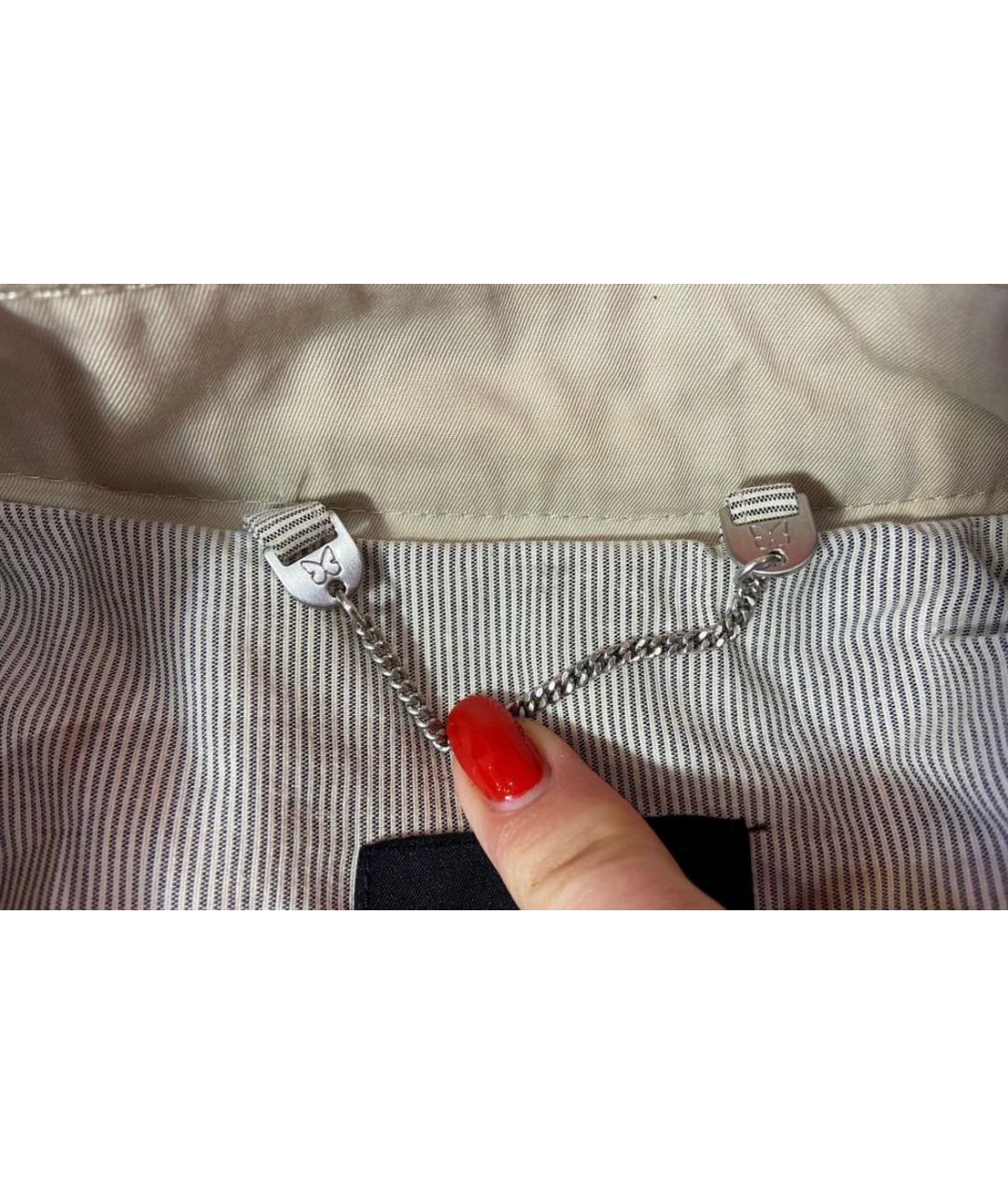 MAX MARA Бежевый хлопковый тренч/плащ, фото 8