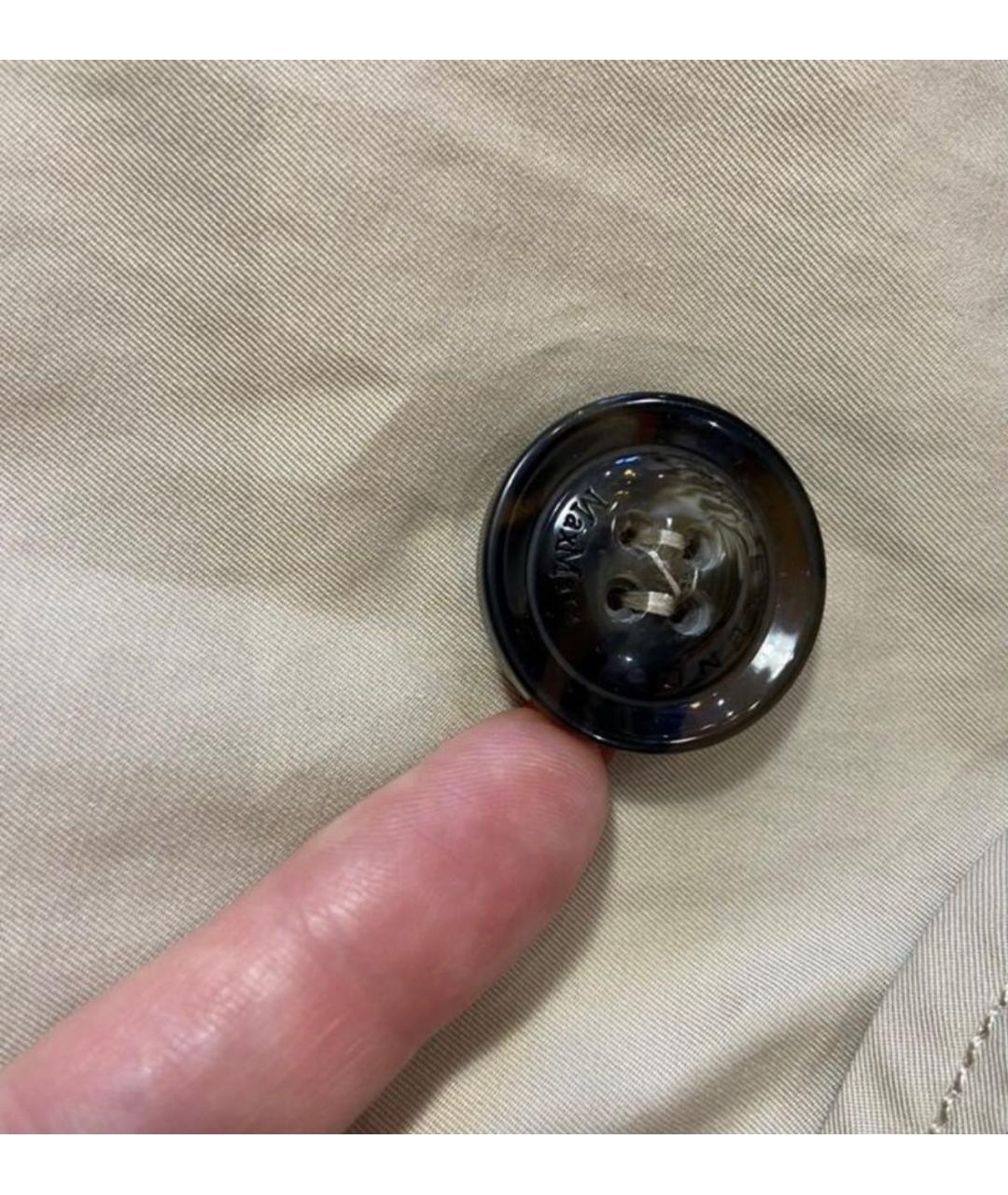 MAX MARA Бежевый хлопковый тренч/плащ, фото 6