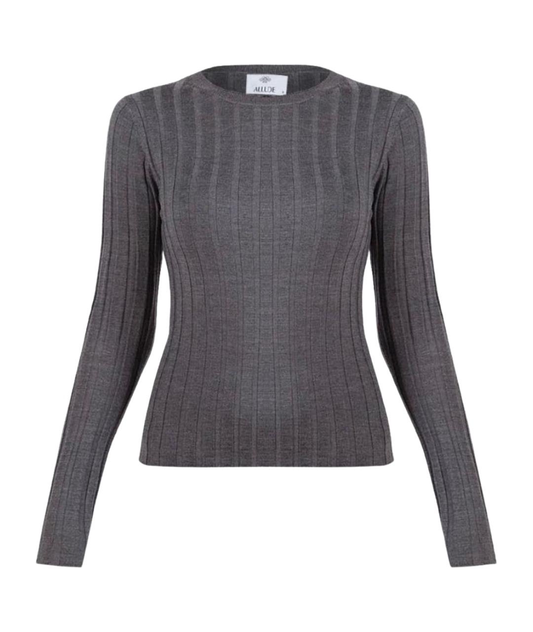 ALLUDE Серый шерстяной джемпер / свитер, фото 1